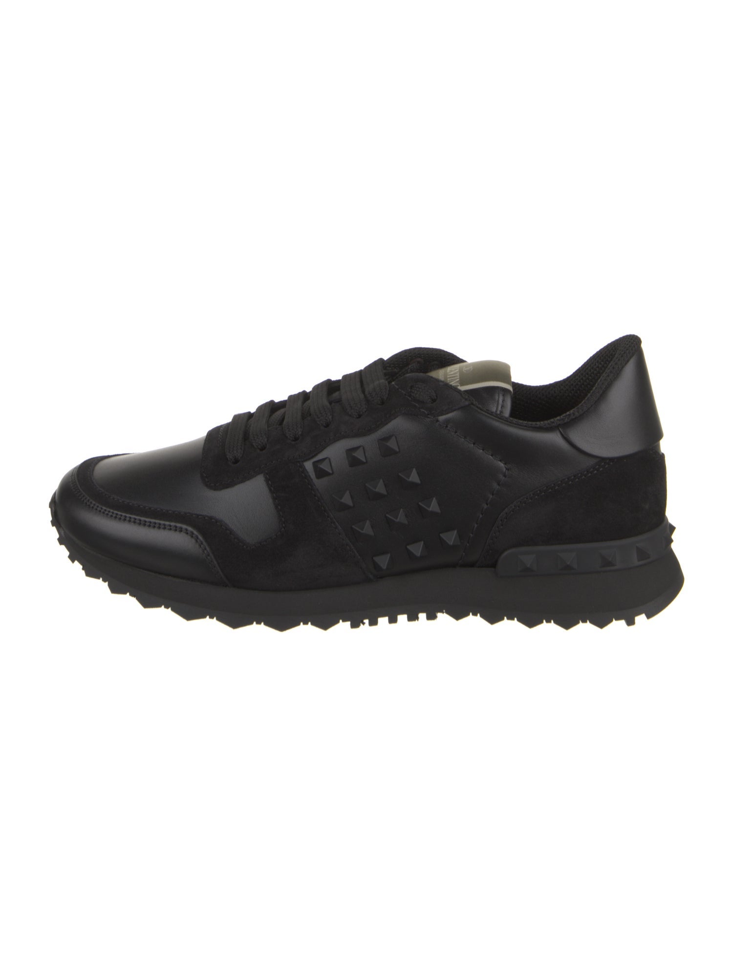 Valentino Leather Studded Accents Sneakers
