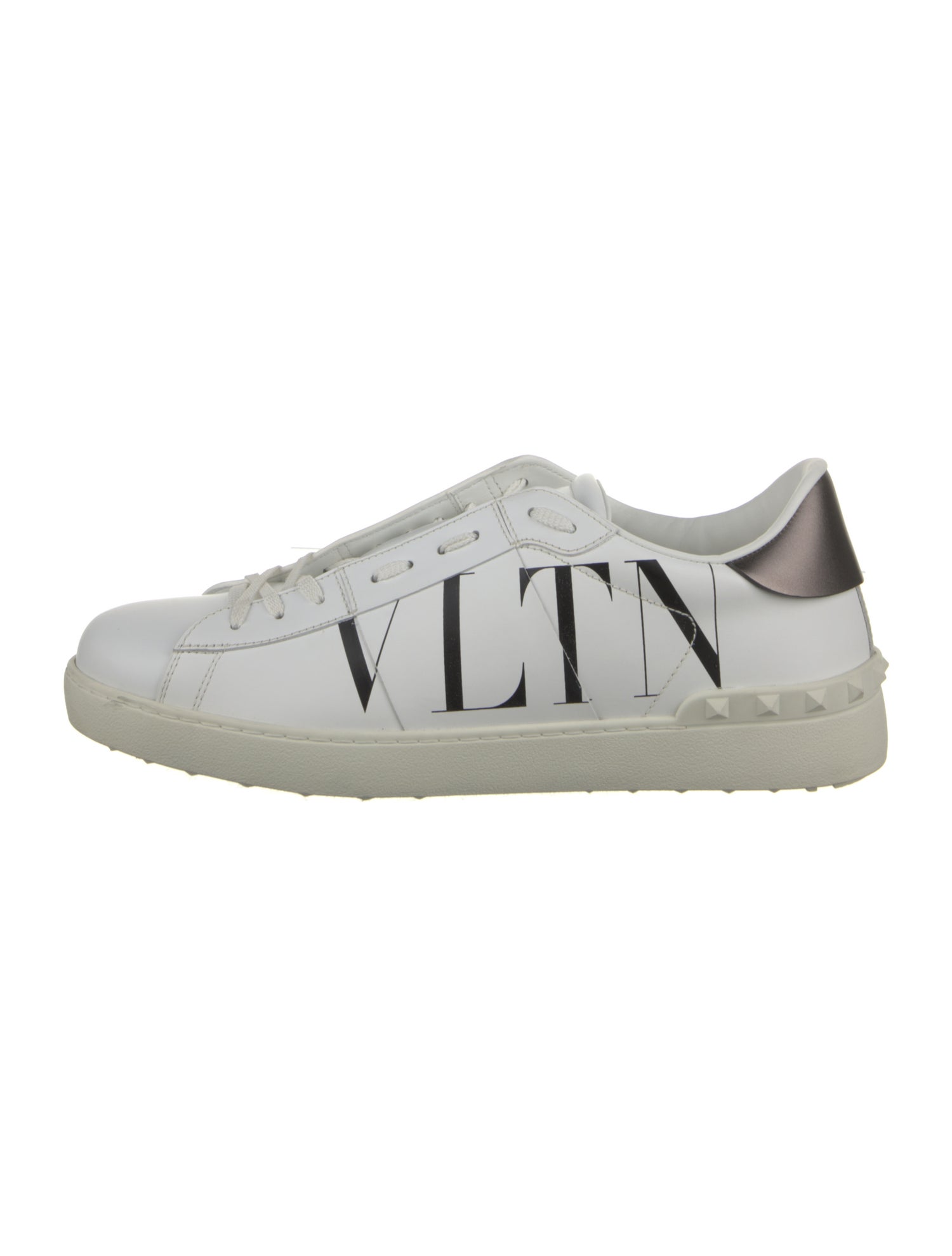 Valentino Leather Printed Sneakers