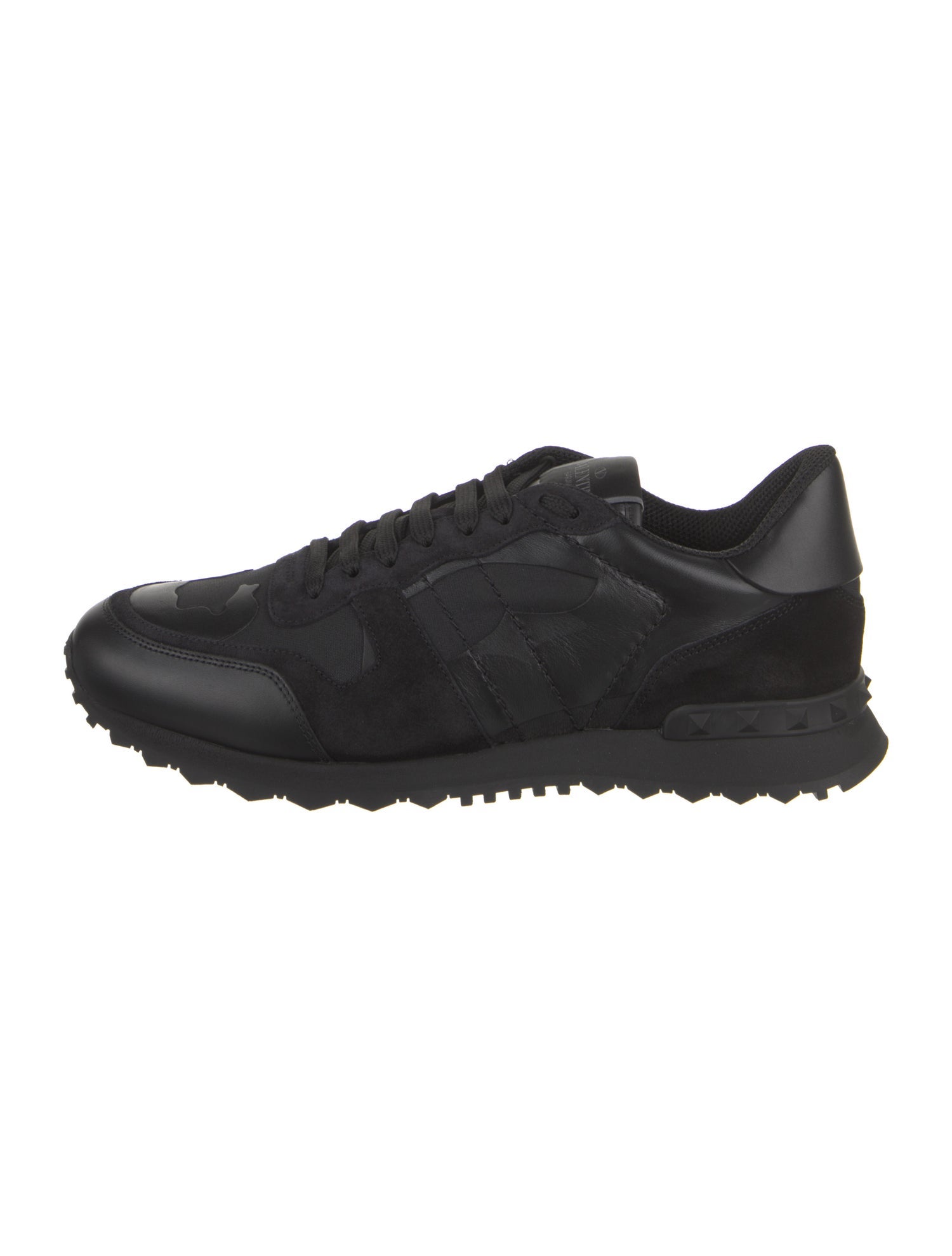 Valentino Leather Studded Accents Sneakers