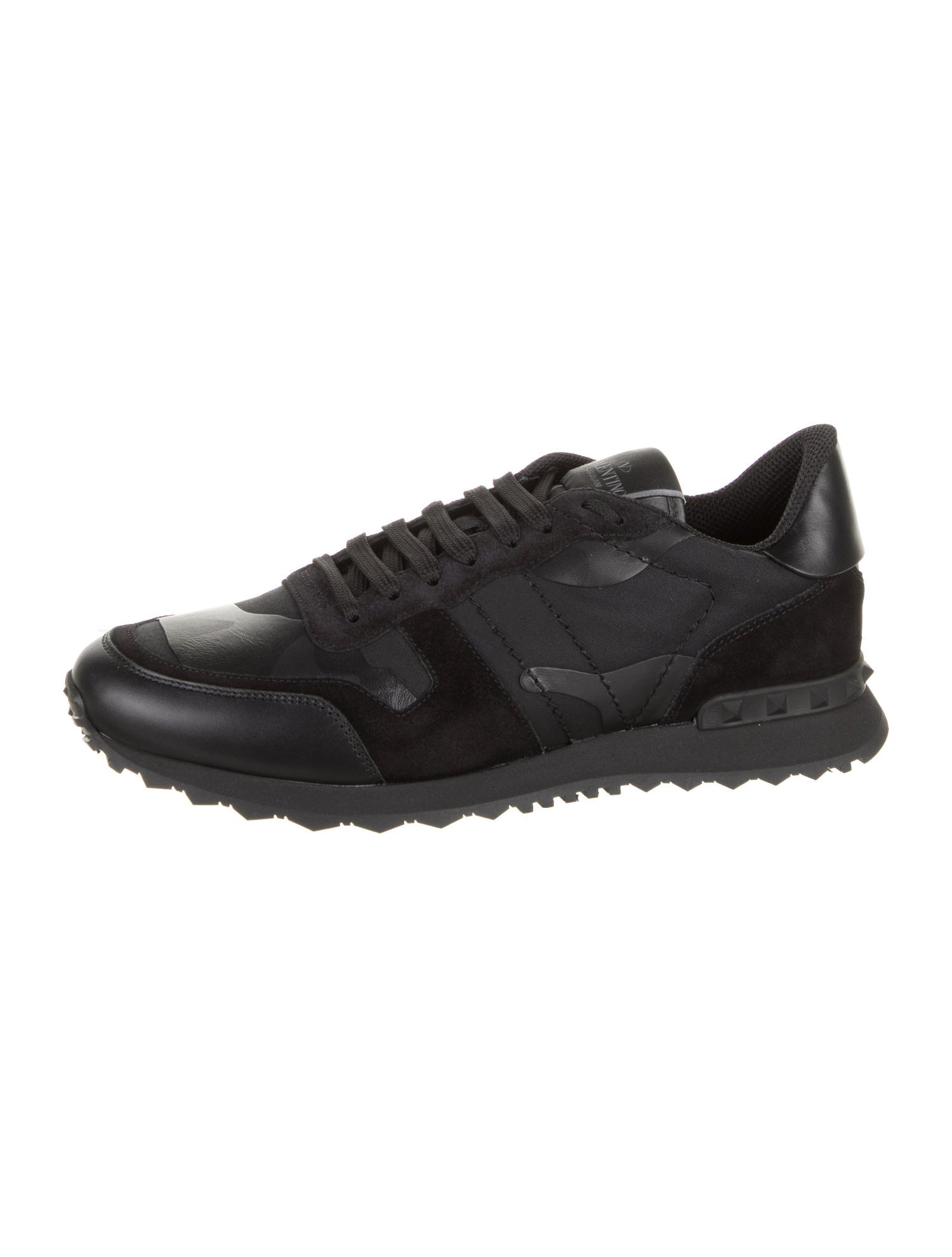 Valentino Canvas Studded Accents Sneakers