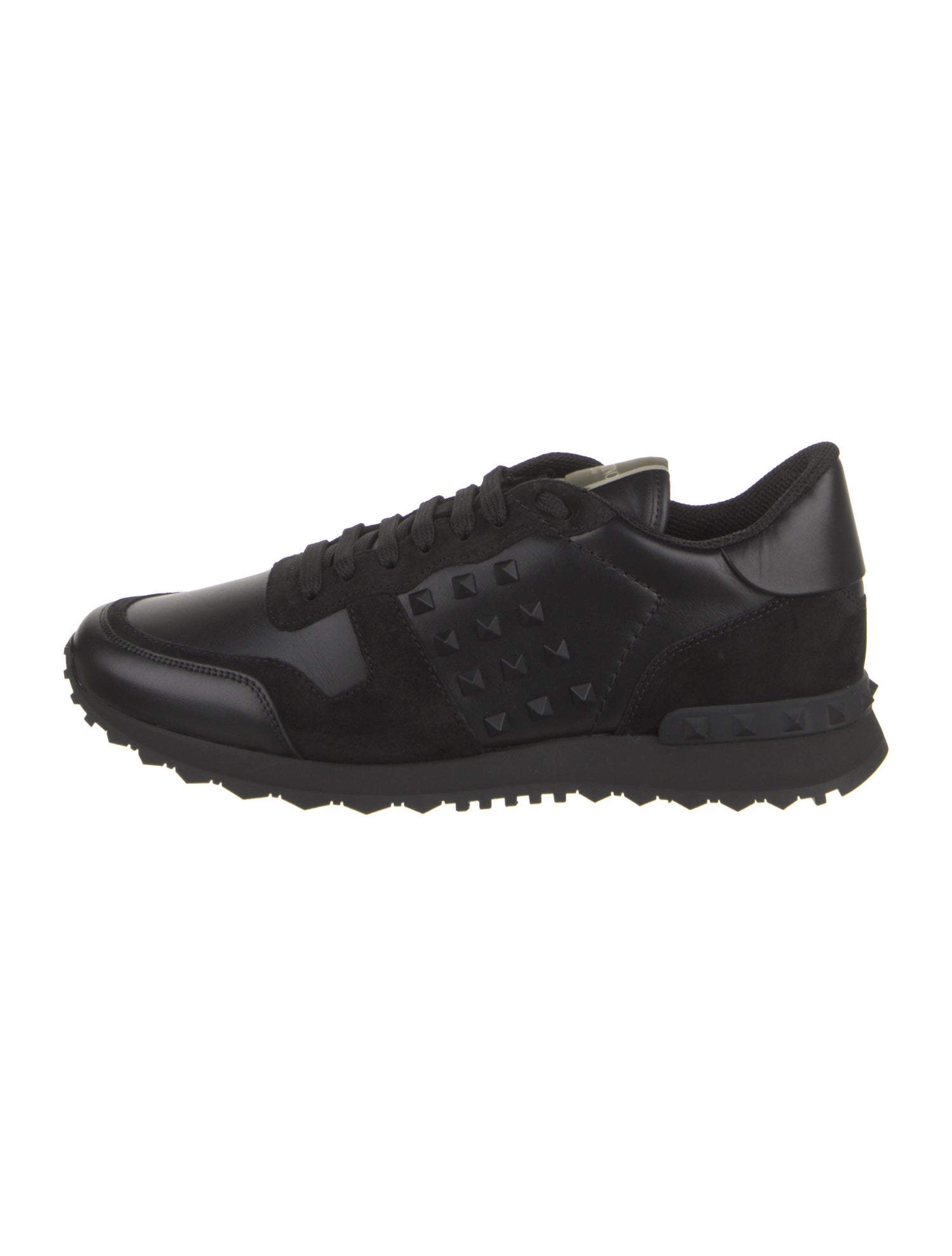 Valentino Leather Studded Accents Sneakers