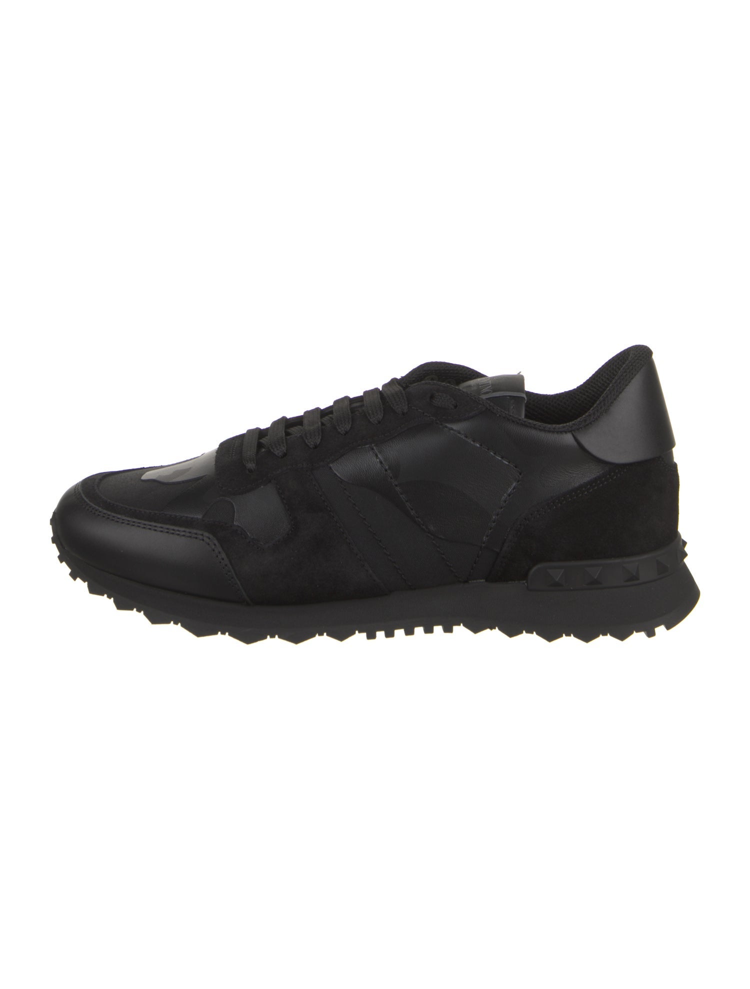 Valentino Leather Studded Accents Sneakers