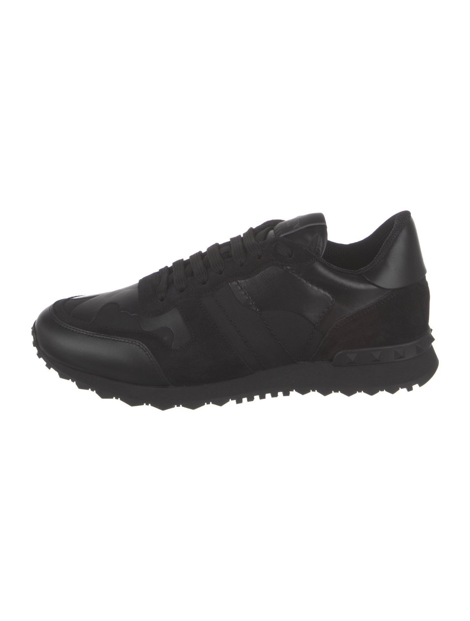 Valentino Leather Studded Accents Athletic Sneakers