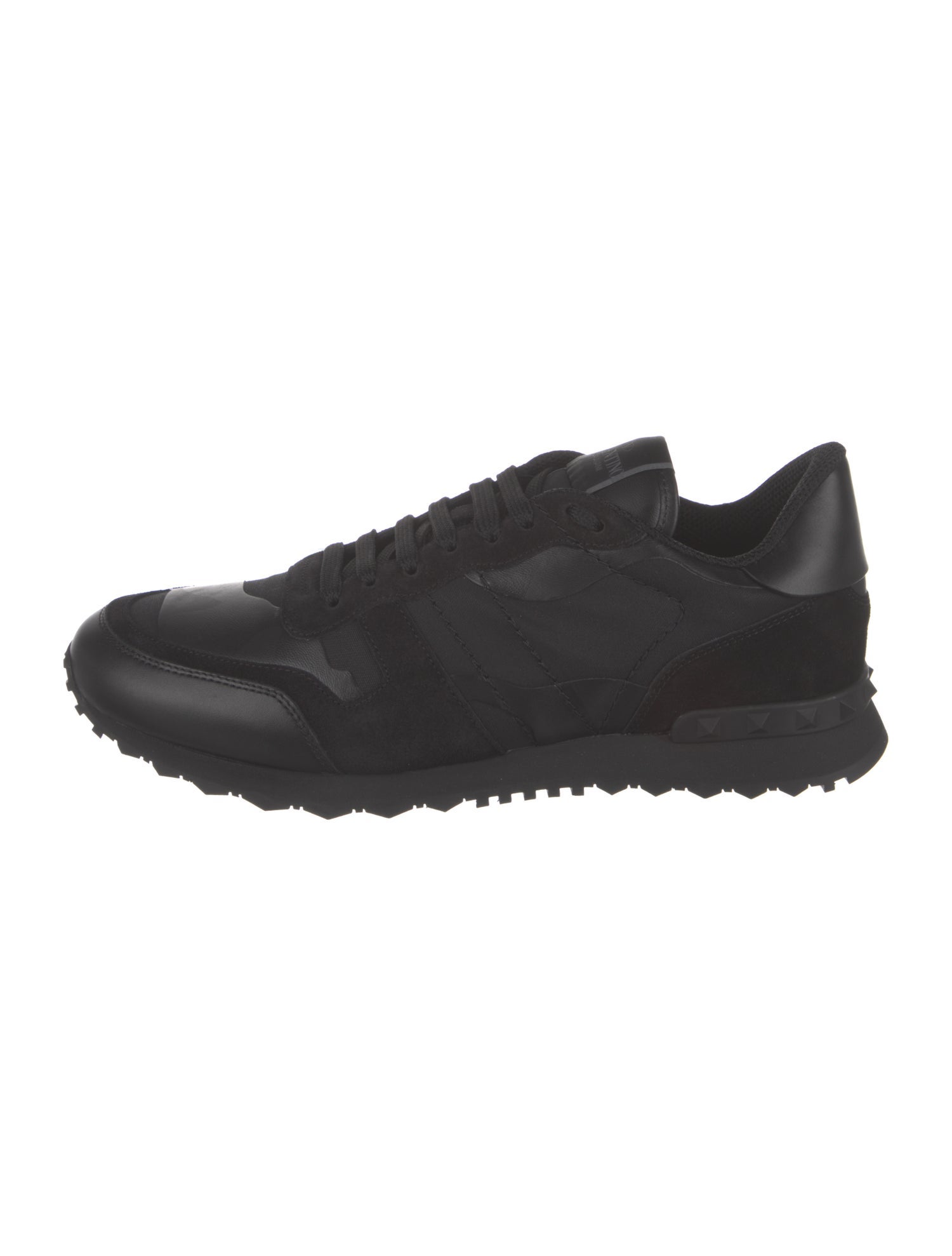 Valentino Leather Studded Accents Athletic Sneakers