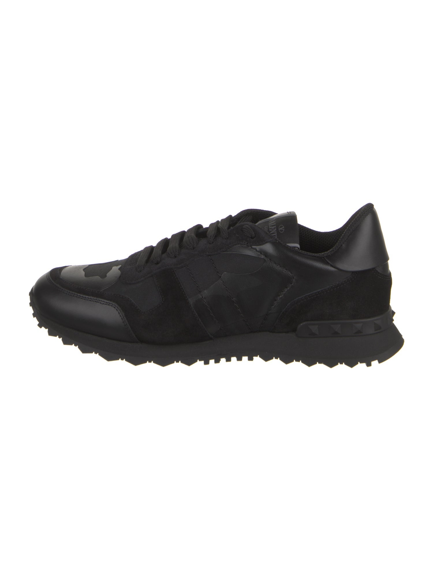 Valentino Leather Studded Accents Sneakers