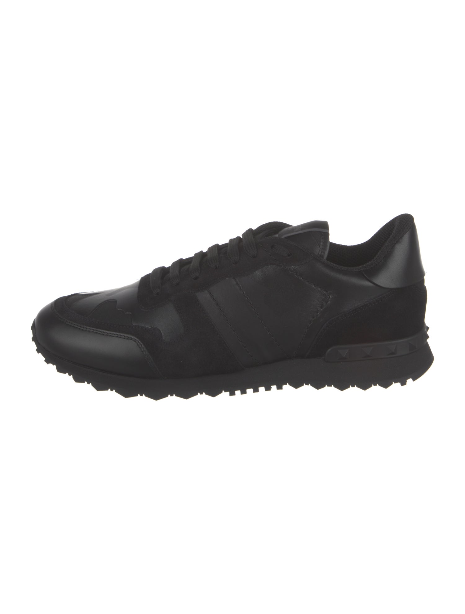 Valentino Leather Printed Athletic Sneakers