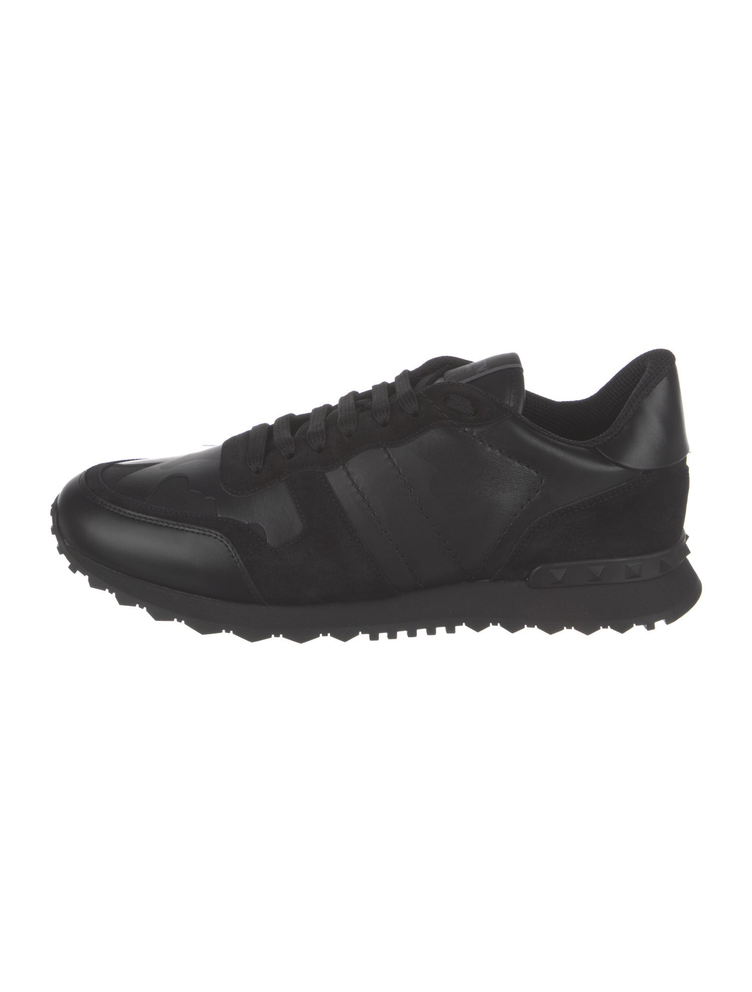 Valentino Leather Studded Accents Athletic Sneakers