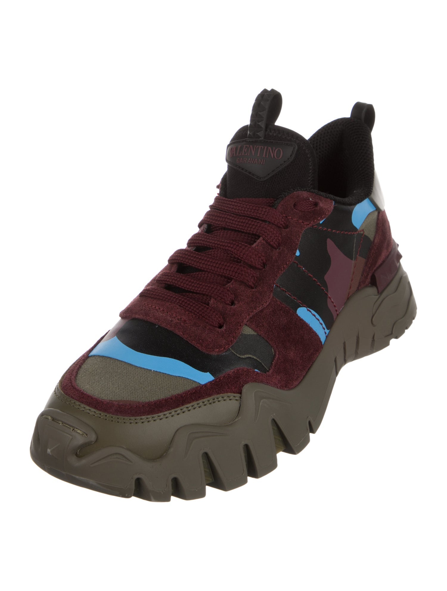 Valentino Suede Printed Sneakers