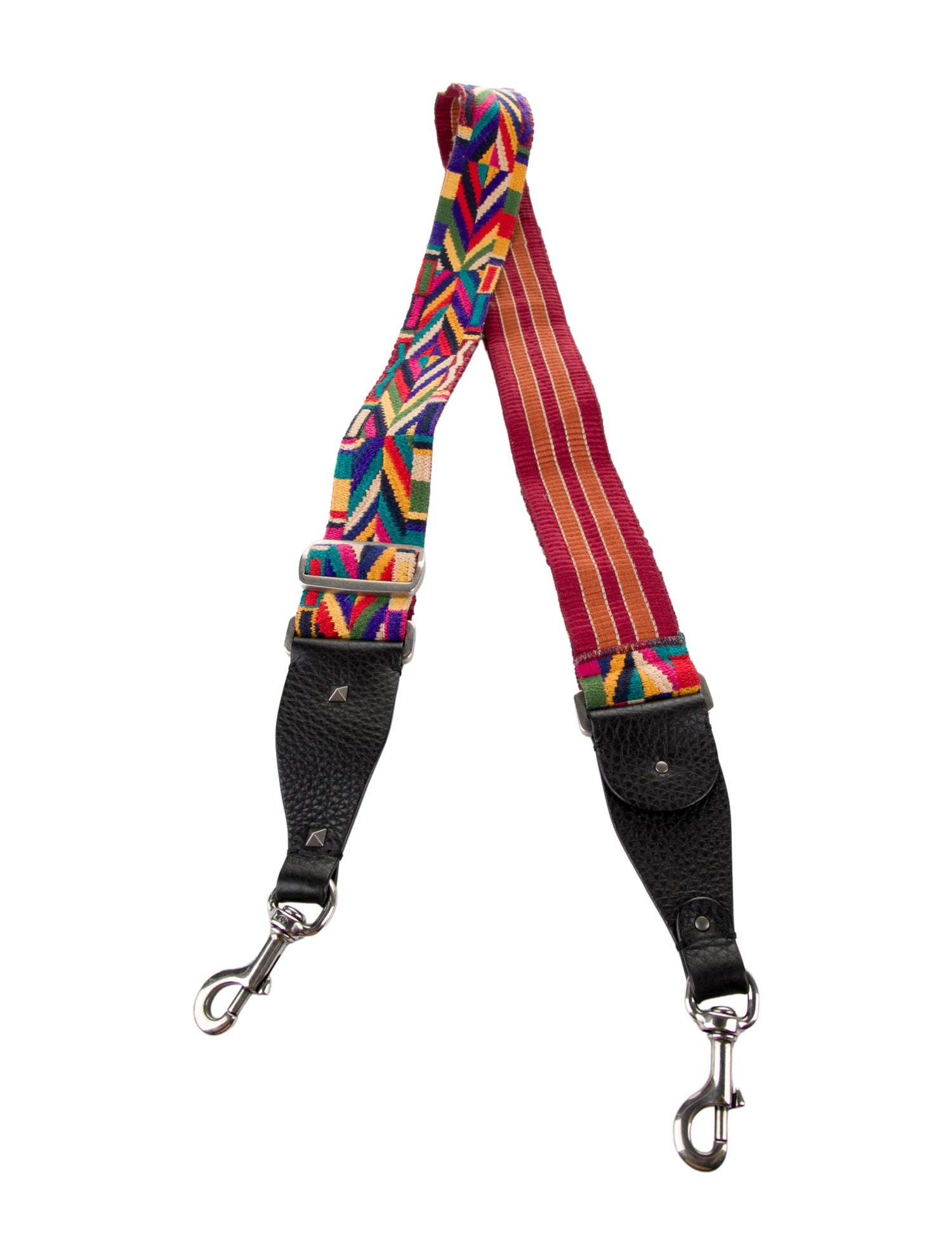 Valentino Rockstud Jacquard Bag Strap