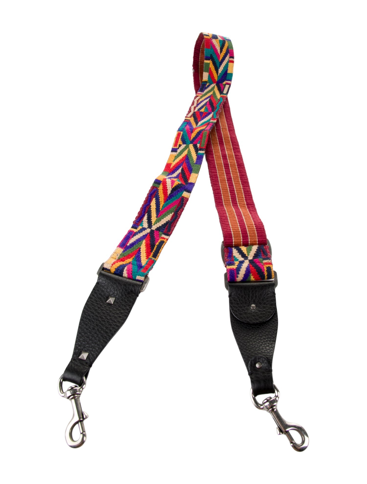 Valentino Rockstud Jacquard Bag Strap