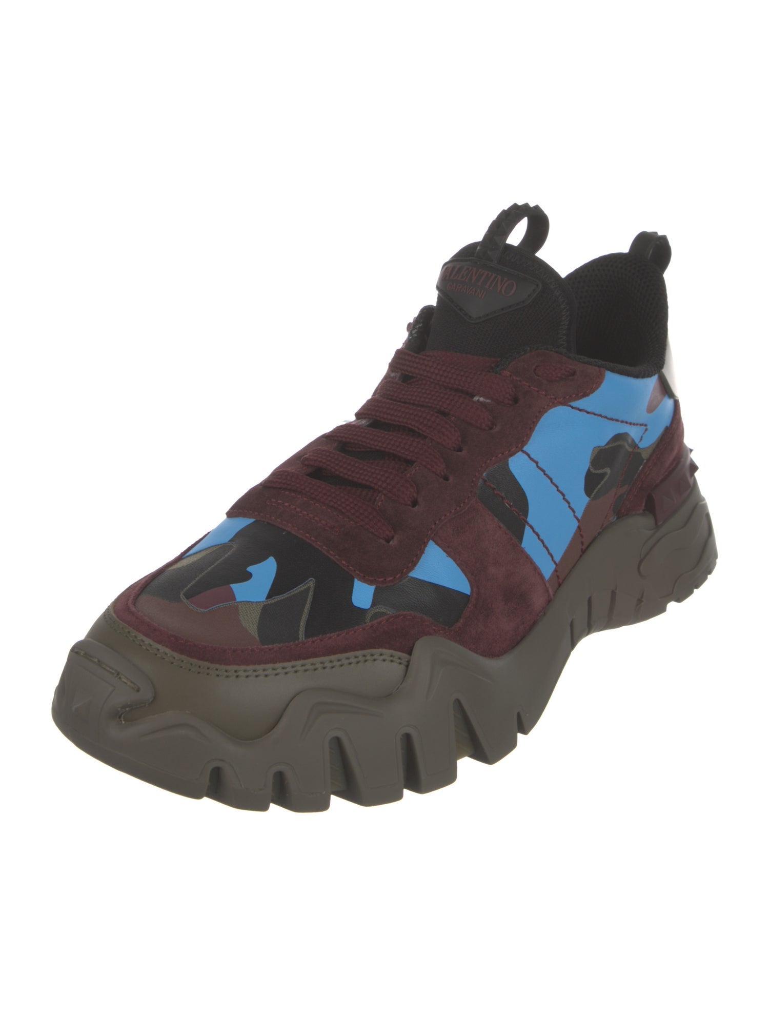 Valentino Suede Printed Sneakers