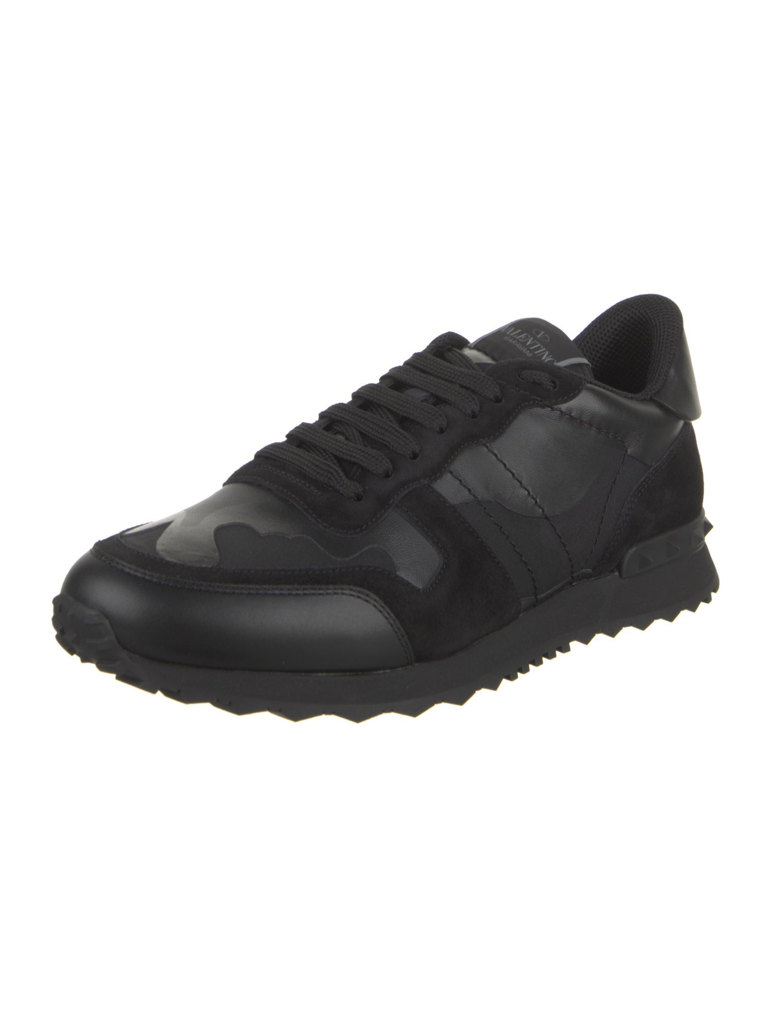 Valentino Leather Printed Athletic Sneakers