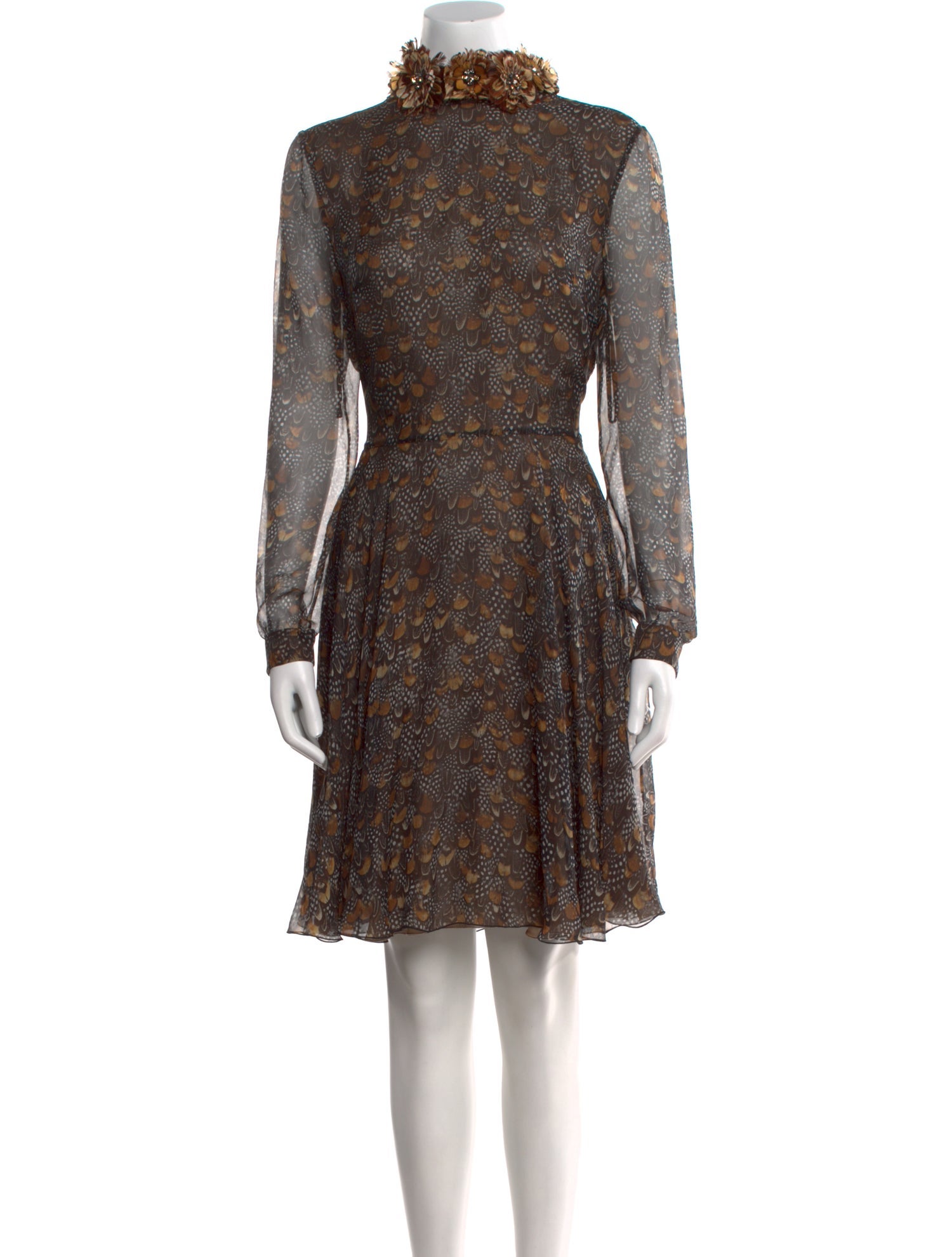 Valentino Silk Knee-Length Dress w/ Tags