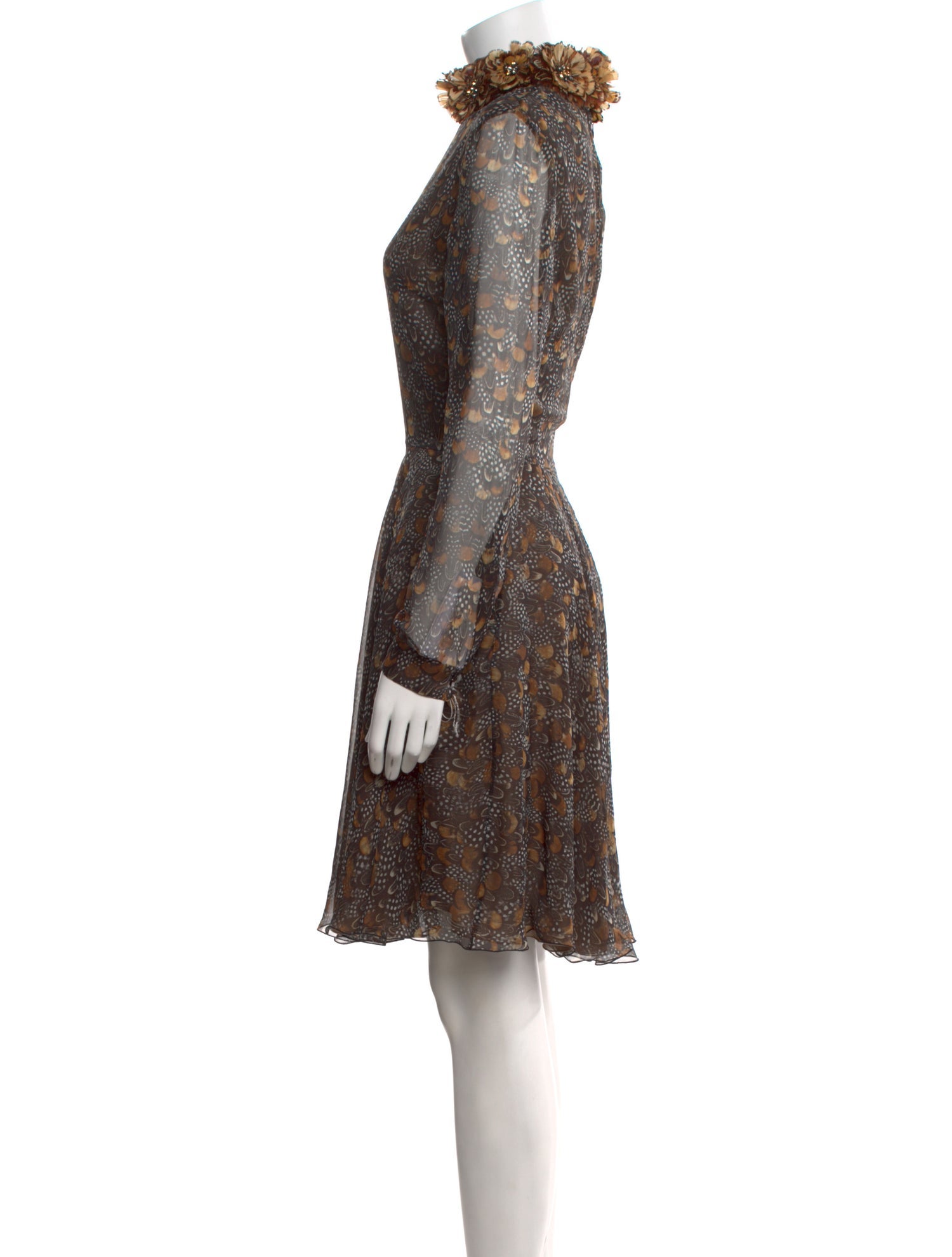 Valentino Silk Knee-Length Dress w/ Tags
