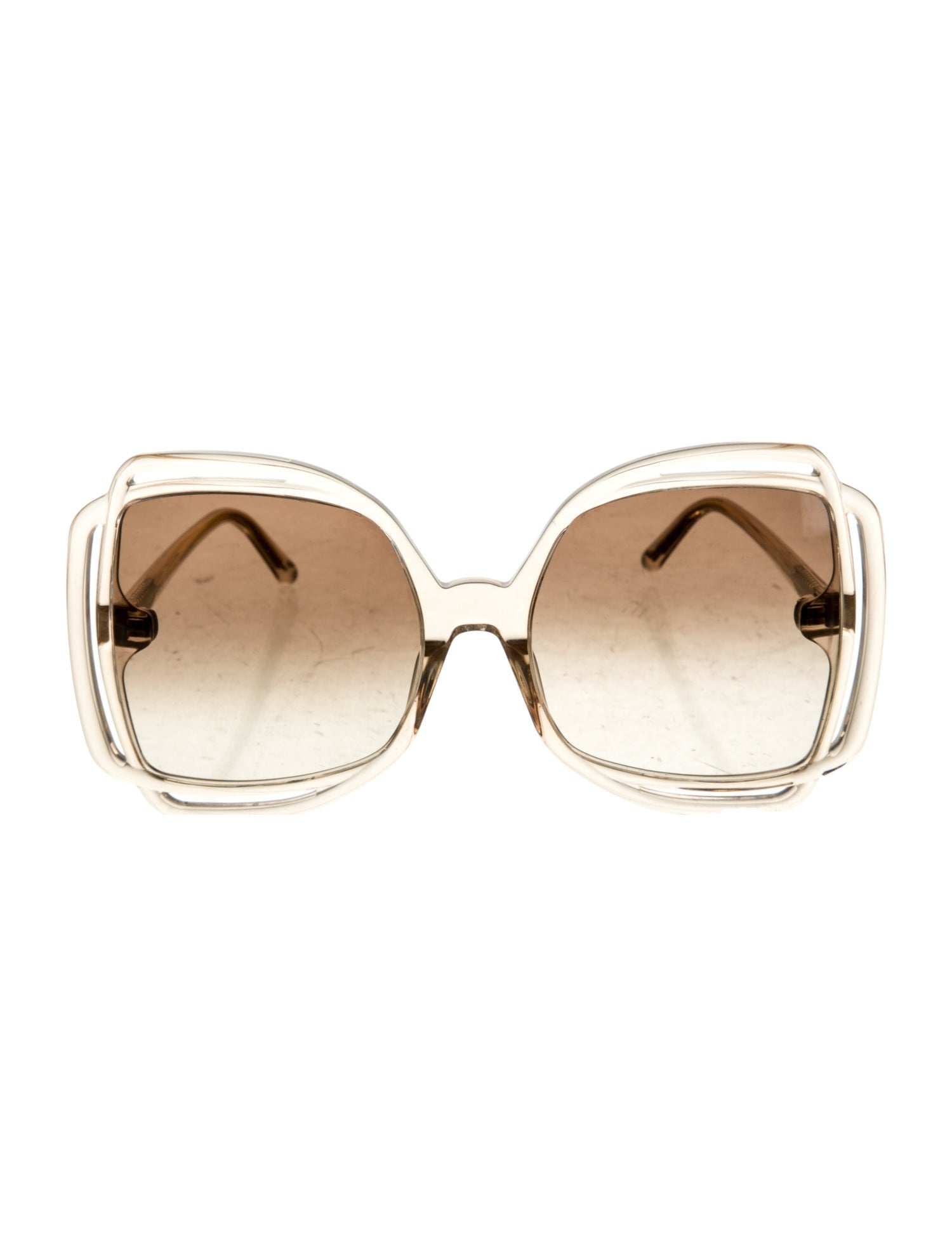 Linda Farrow Oversize Gradient Sunglasses