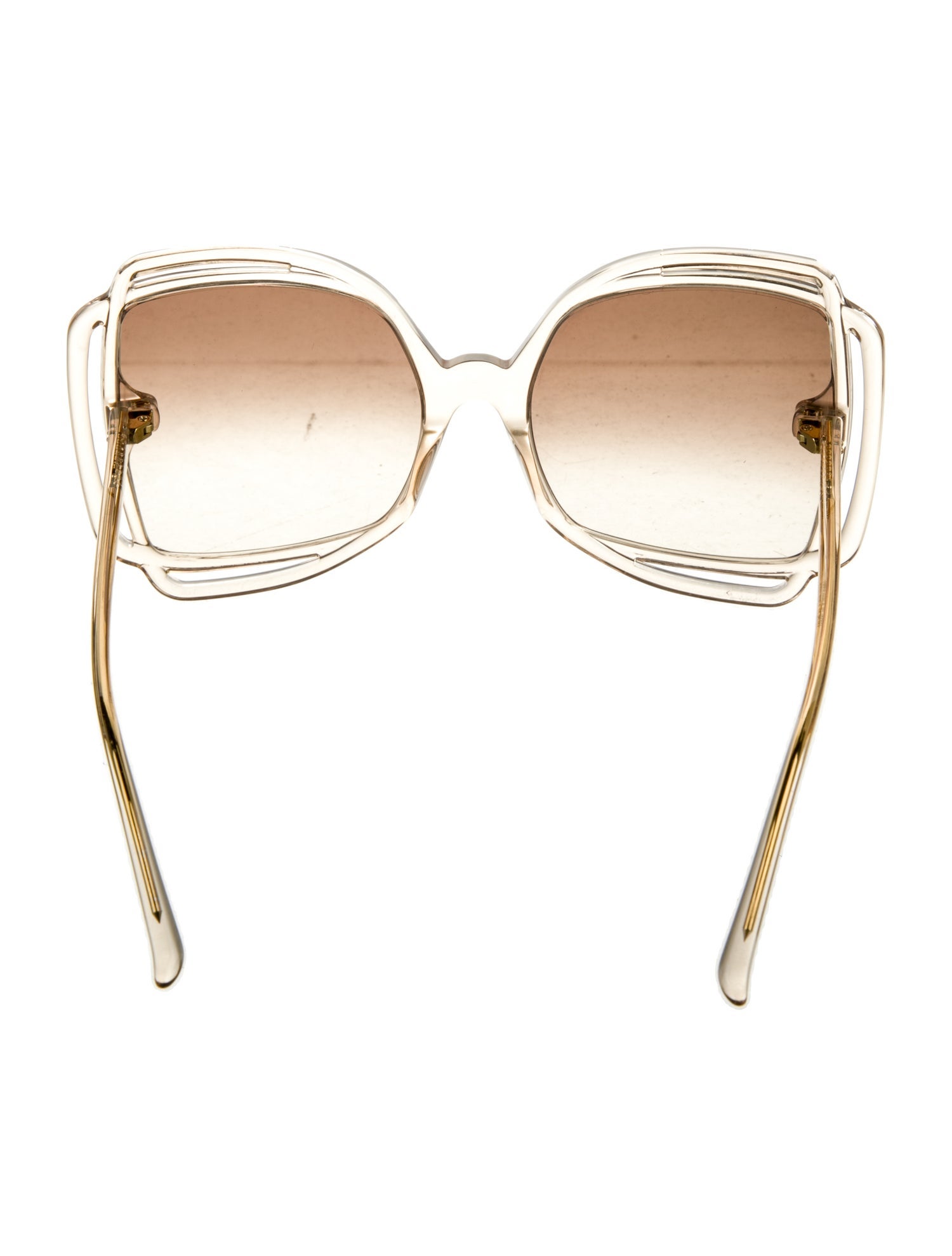 Linda Farrow Oversize Gradient Sunglasses