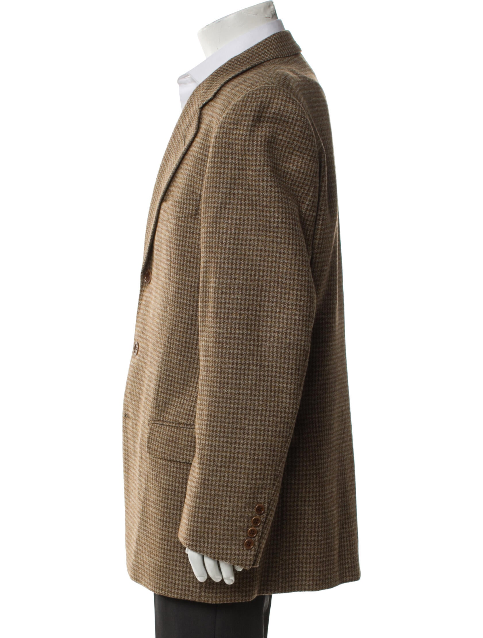 Valentino Virgin Wool Houndstooth Print Blazer