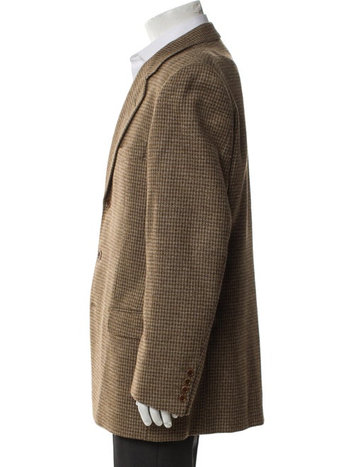 Valentino Virgin Wool Houndstooth Print Blazer