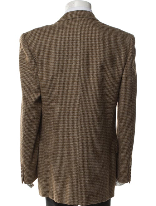 Valentino Virgin Wool Houndstooth Print Blazer