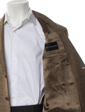 Valentino Virgin Wool Houndstooth Print Blazer