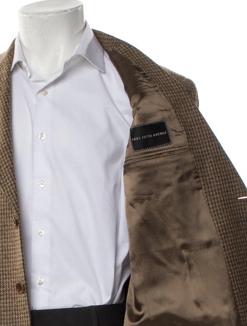 Valentino Virgin Wool Houndstooth Print Blazer