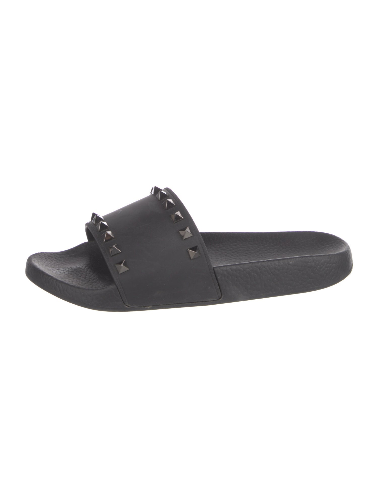 Valentino Rockstud Accents Rubber Slides