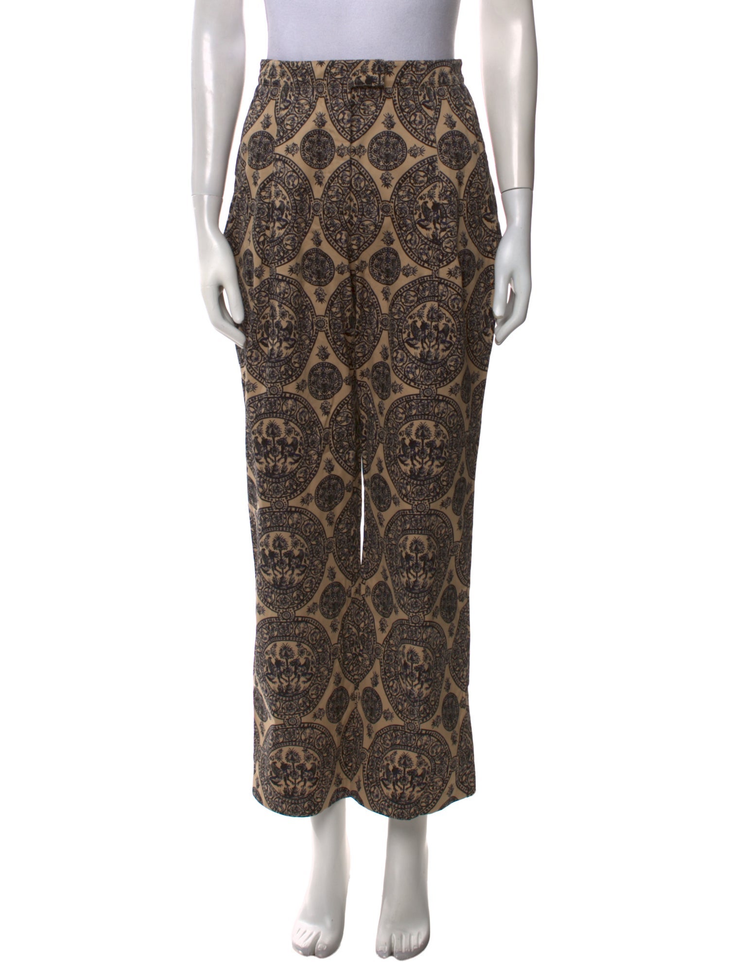 Valentino Paisley Print Wide Leg Pants