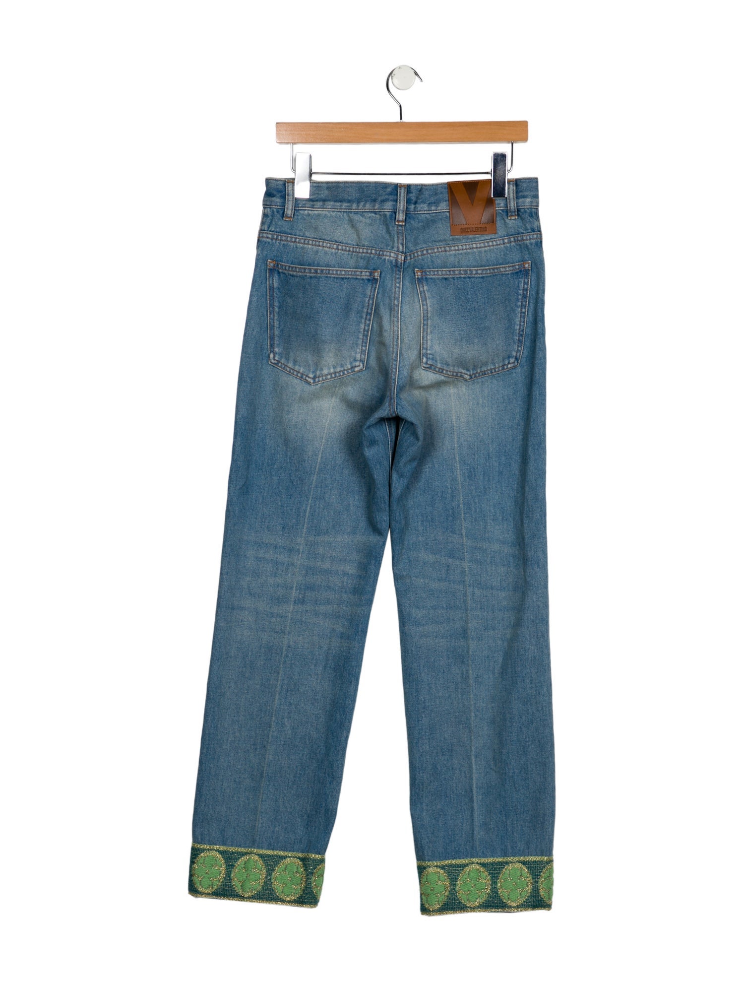 Valentino High-Rise Straight Leg Jeans w/ Tags