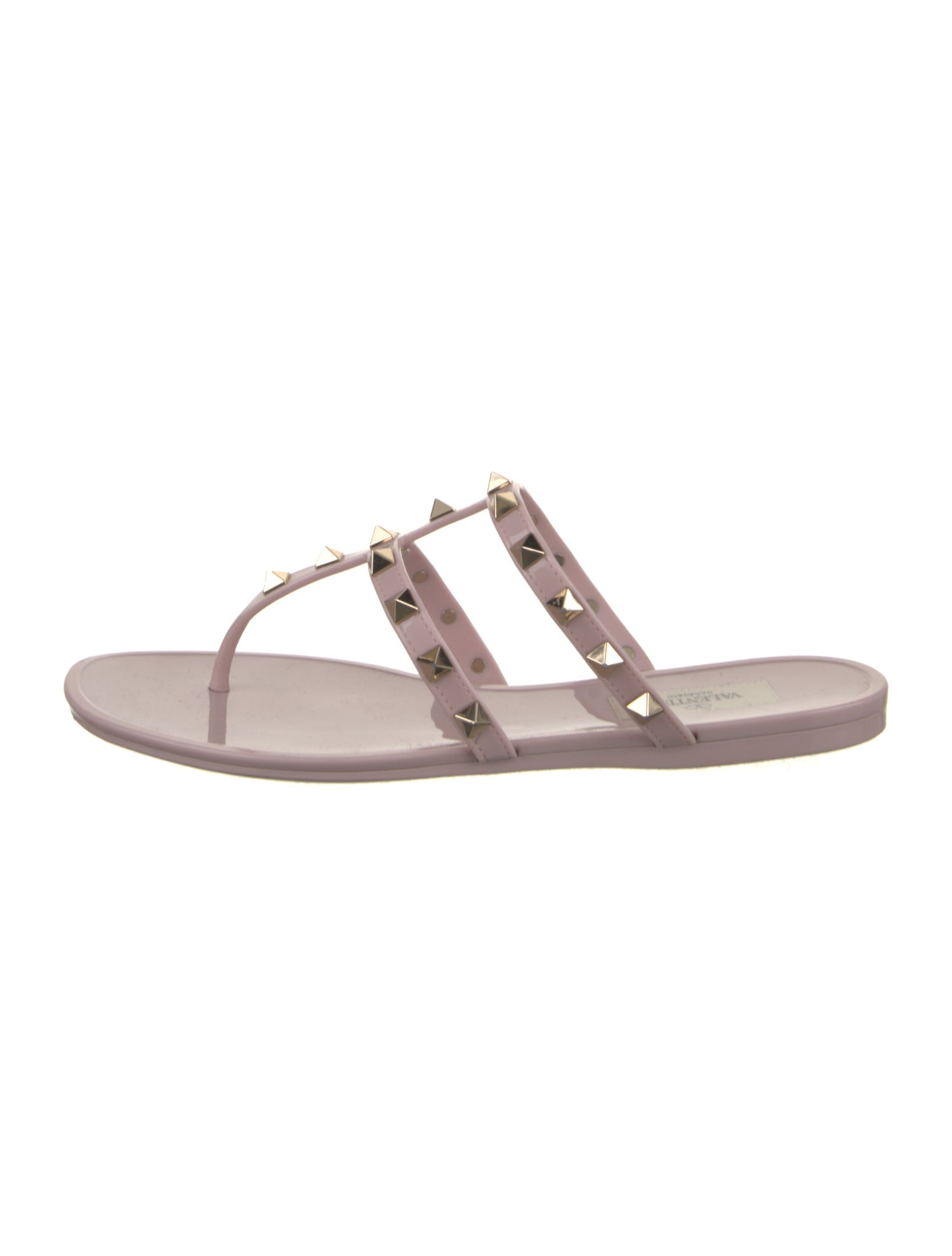 Valentino Rockstud Accents Rubber Slides