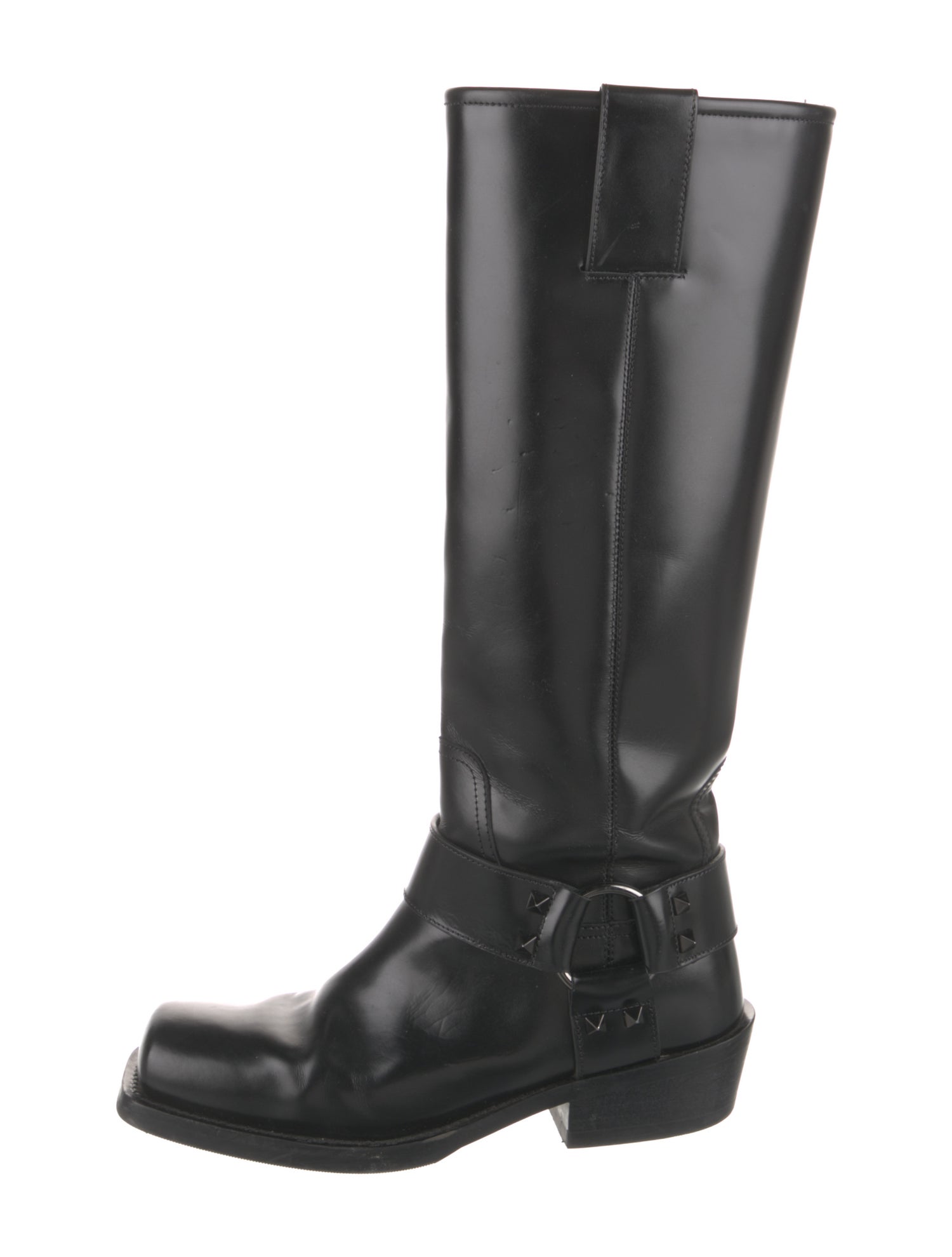 Valentino Leather Riding Boots