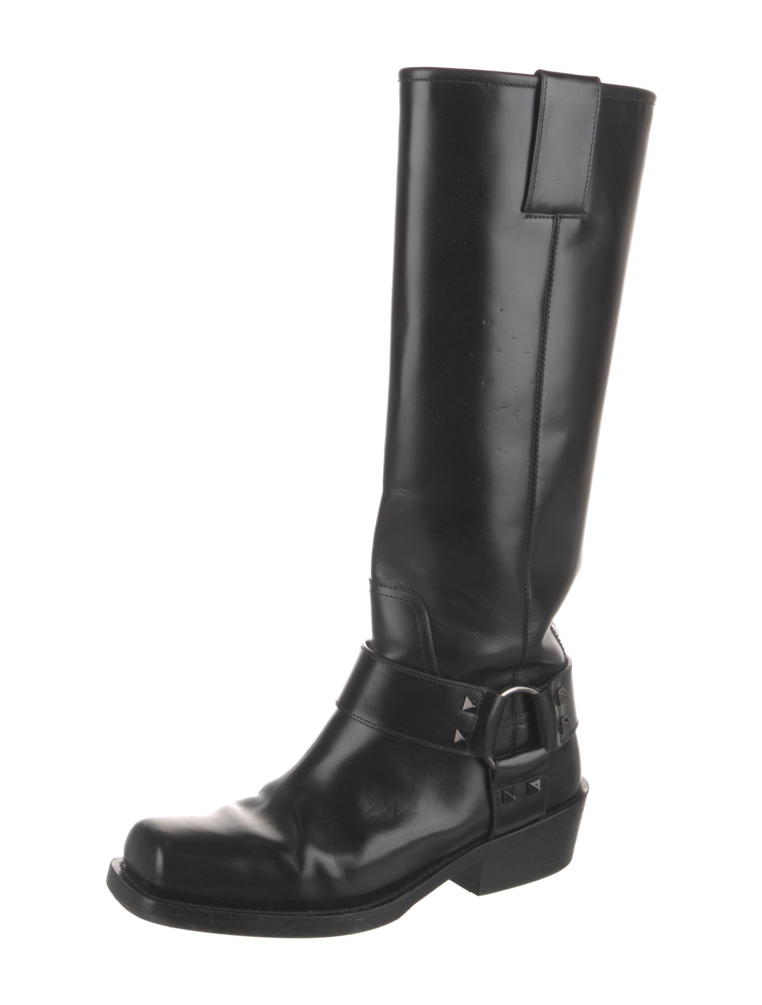 Valentino Leather Riding Boots