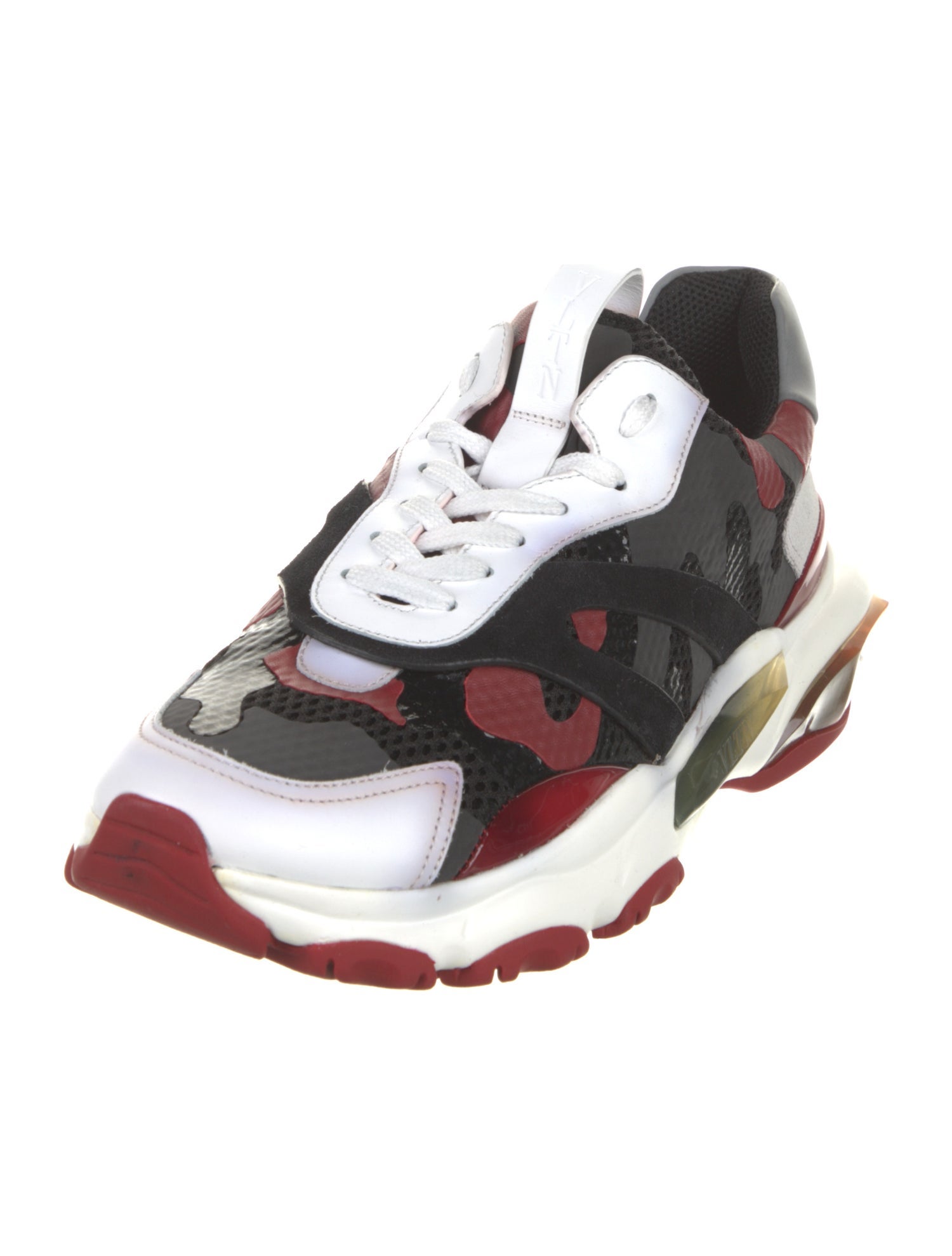 Valentino Leather Printed Athletic Sneakers