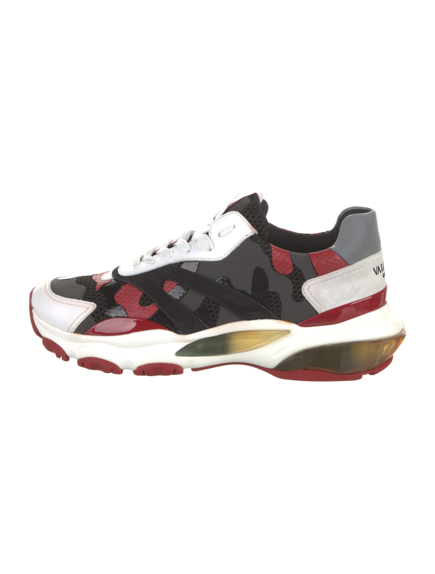 Valentino Leather Printed Chunky Sneakers