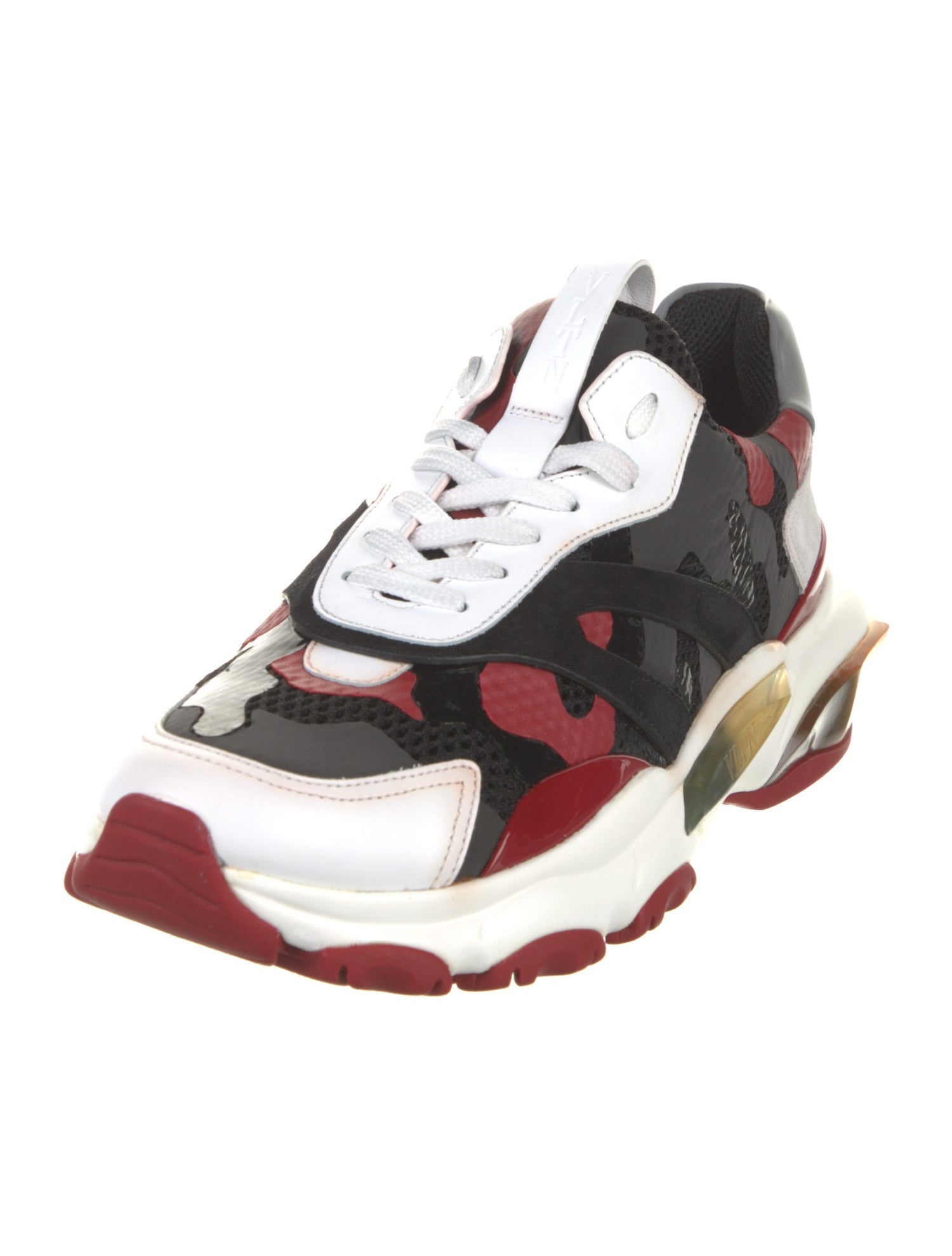 Valentino Leather Printed Chunky Sneakers