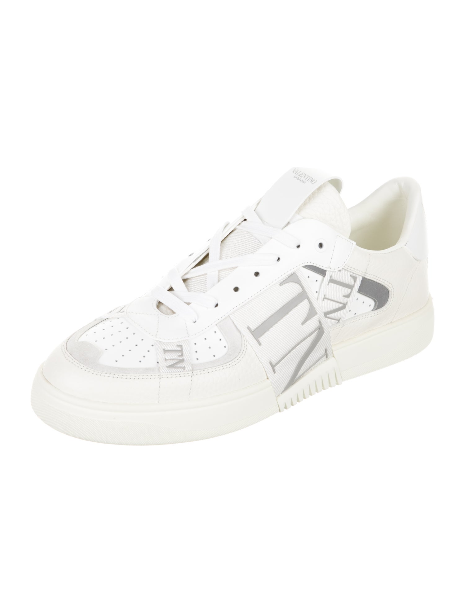 Valentino Leather Printed Sneakers w/ Tags