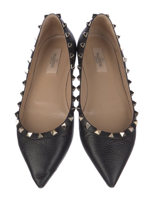 Valentino Rockstud Accents Leather Flats