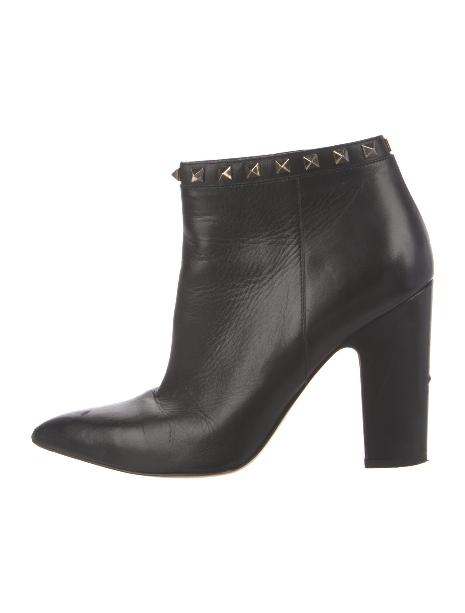 Valentino Rockstud Accents Leather Boots