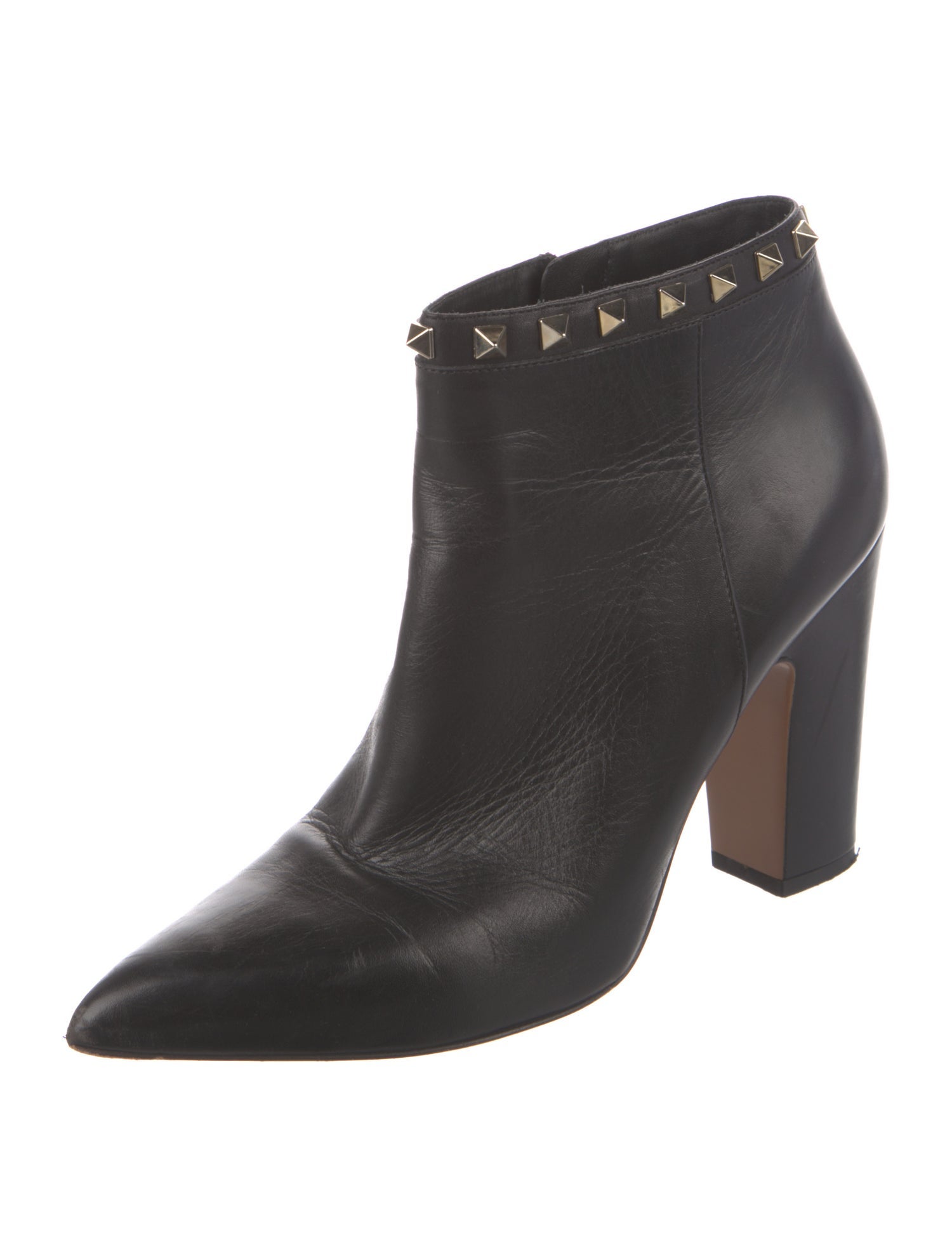 Valentino Rockstud Accents Leather Boots