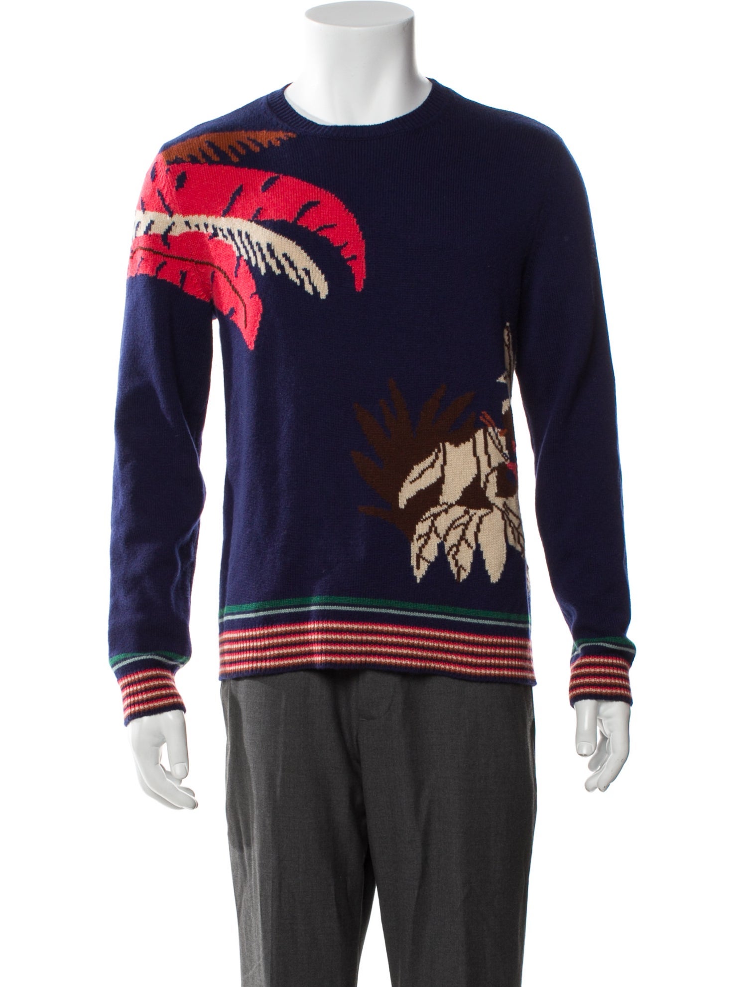 Valentino Cashmere Graphic Print Pullover