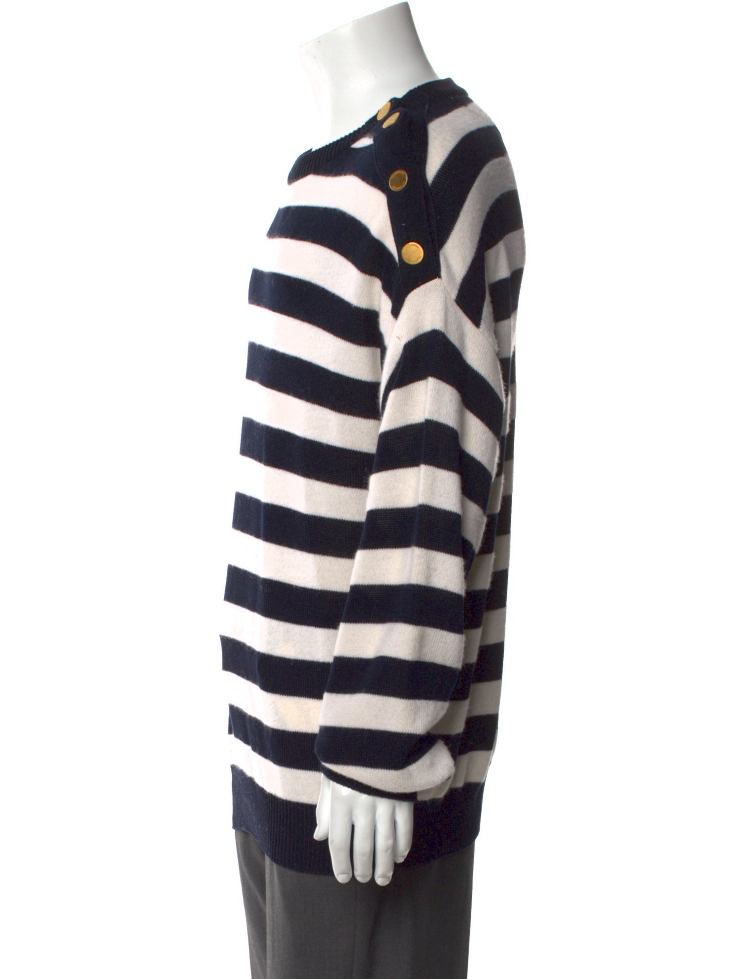 Valentino Striped Crew Neck Pullover w/ Tags
