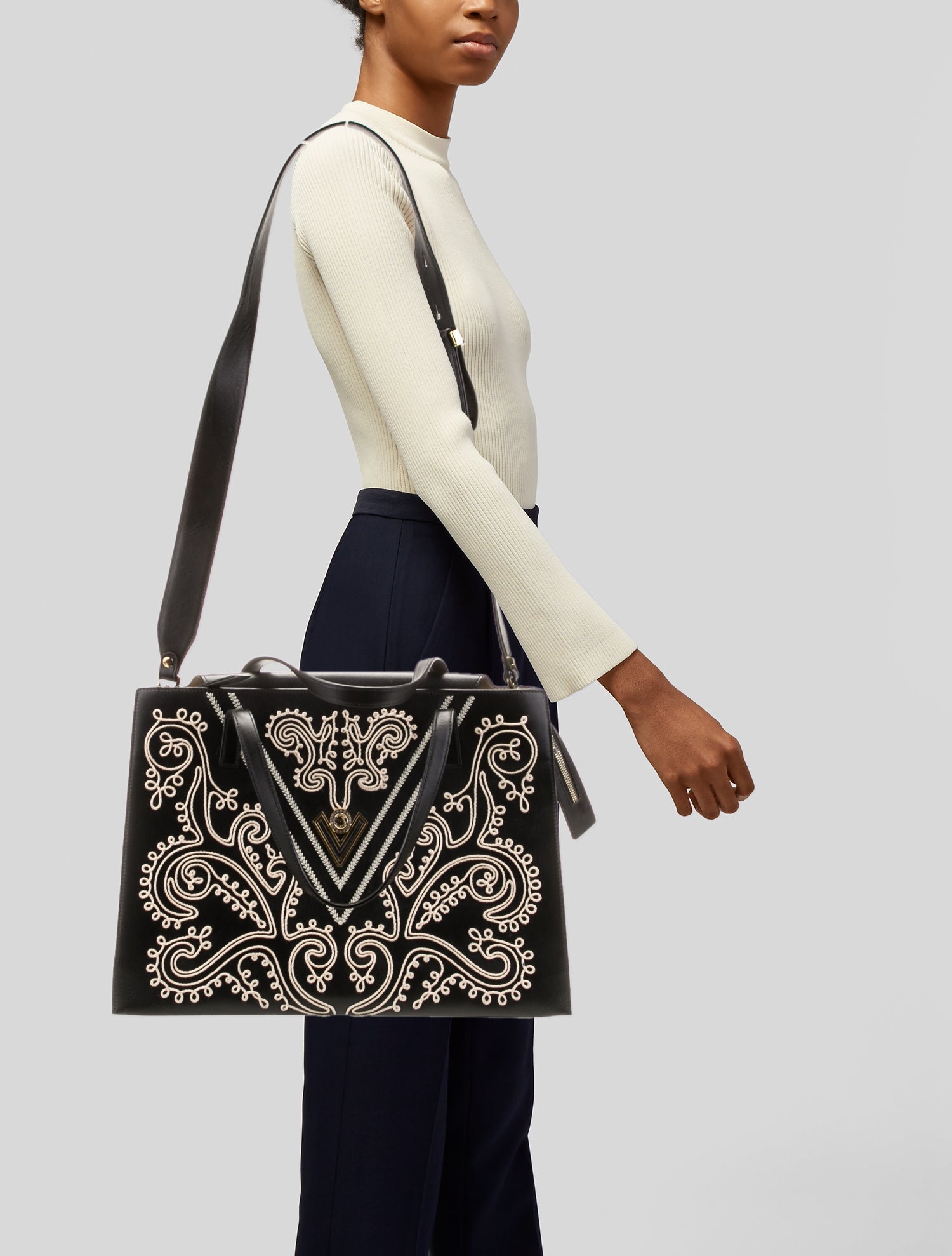 Valentino Orlandi Leather Shoulder Bag