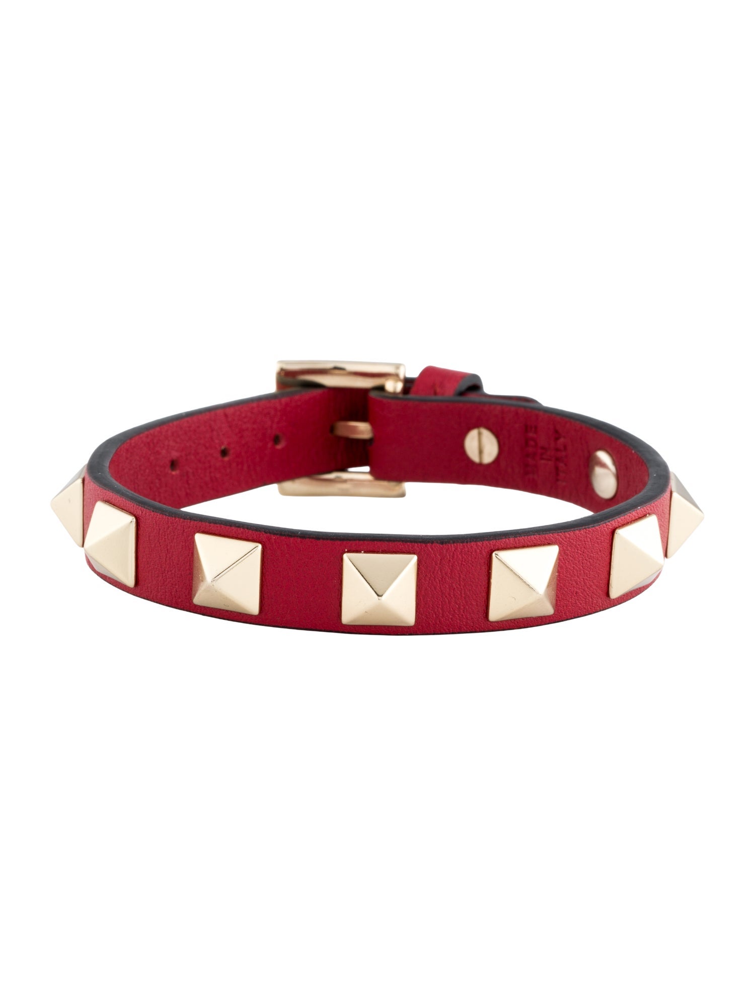 Valentino Leather Rockstud Bracelet