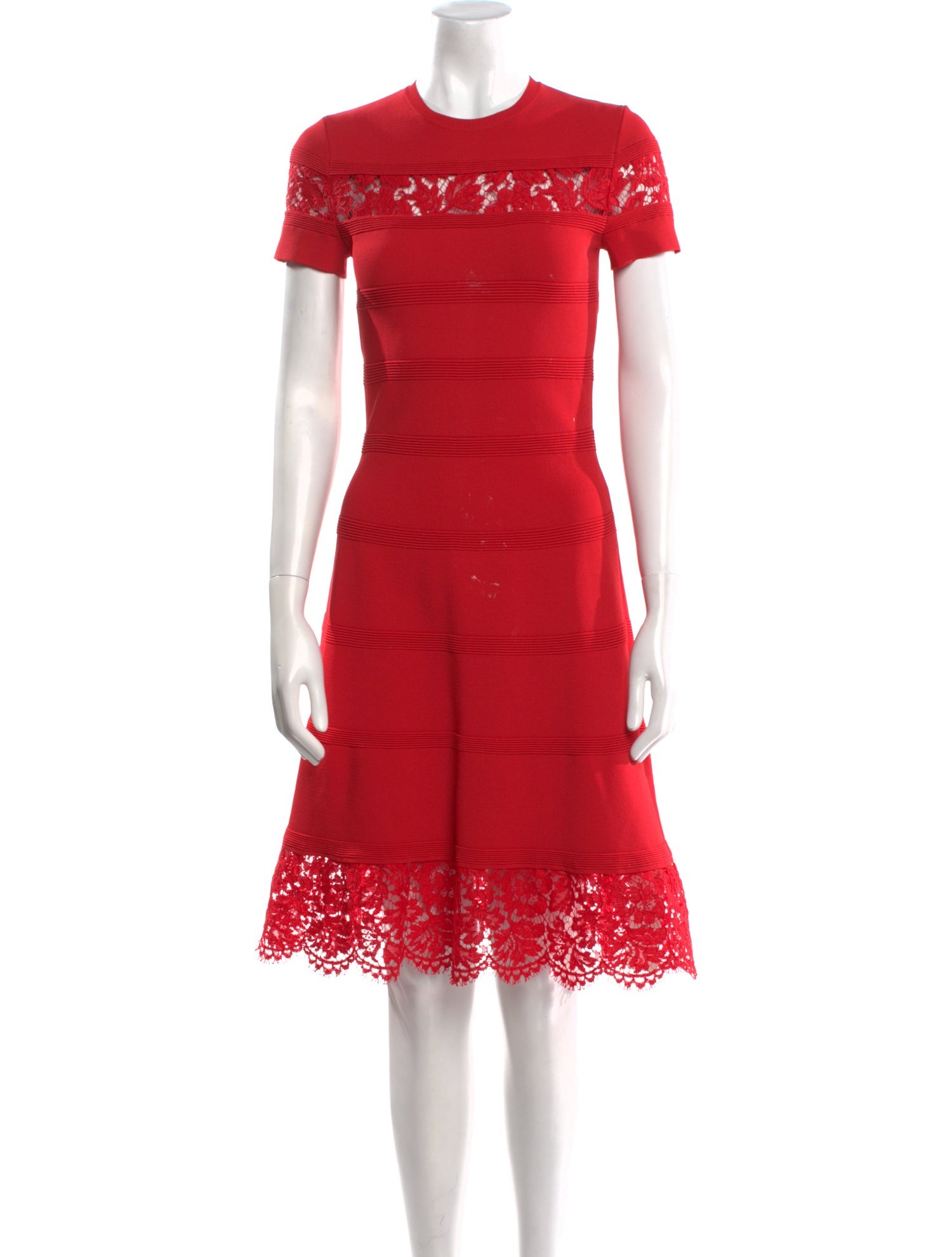 Valentino Crew Neck Knee-Length Dress