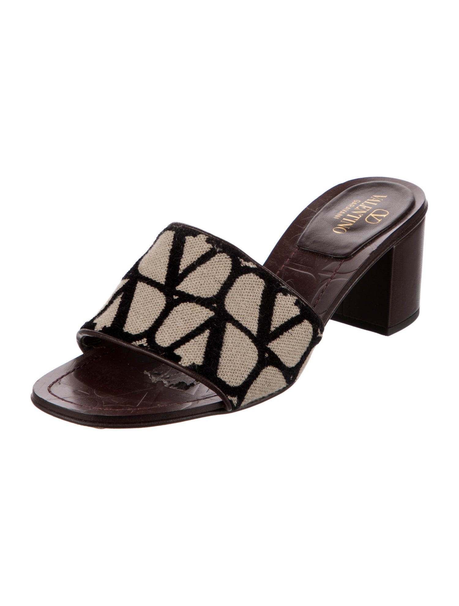 Valentino Animal Print Slides