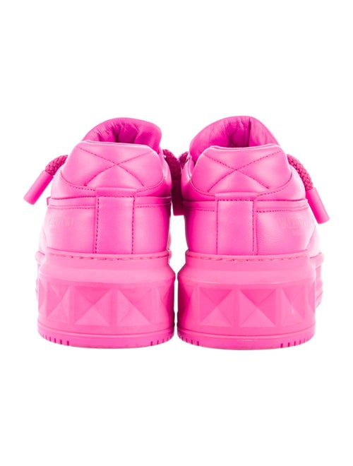 Valentino Rockstud Accents Leather Sneakers