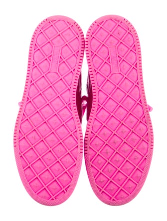 Valentino Rockstud Accents Leather Sneakers