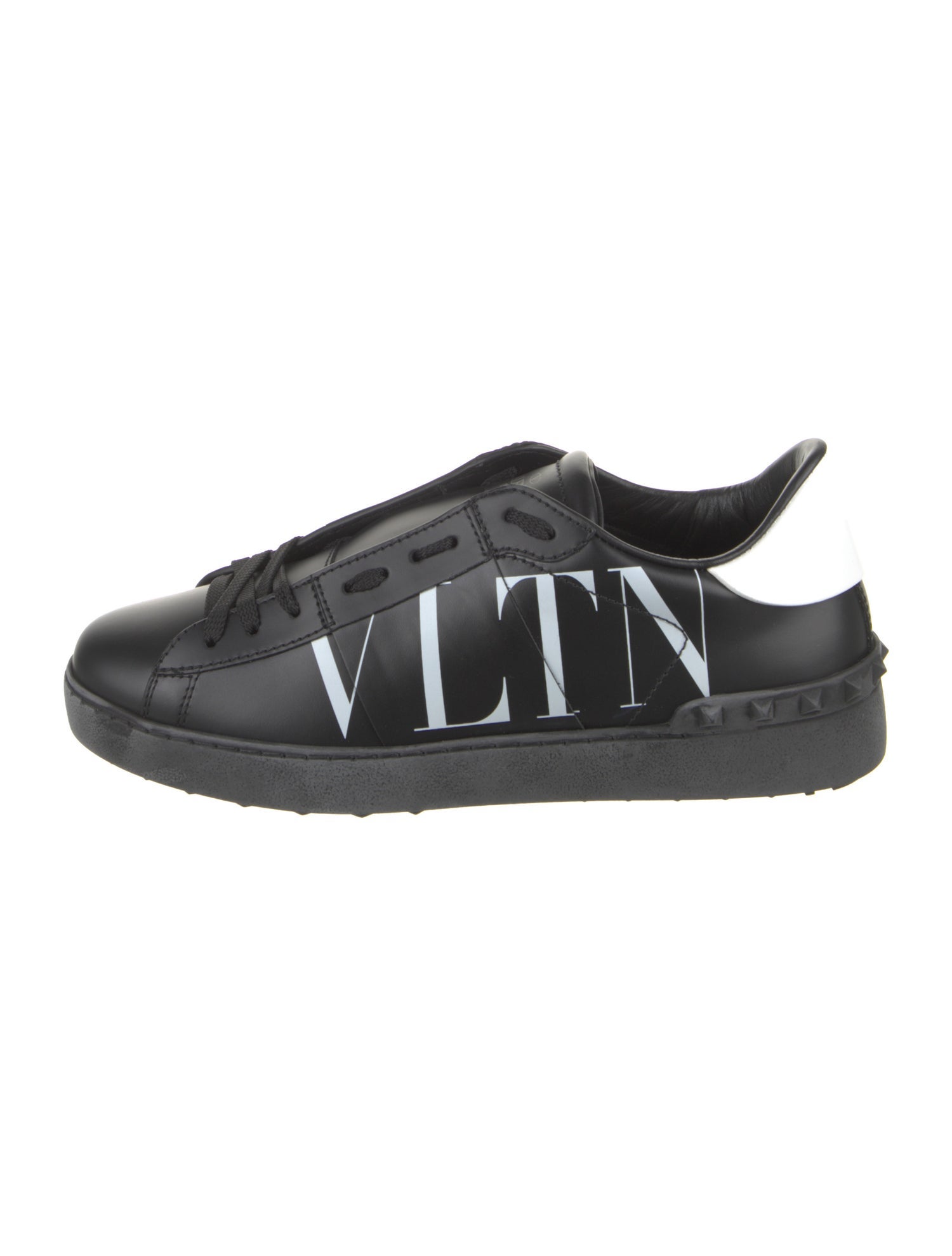Valentino Leather Printed Sneakers