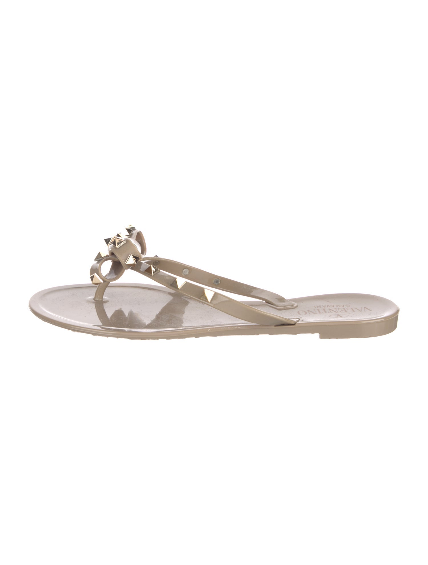 Valentino Rockstud Accents Rubber Slides