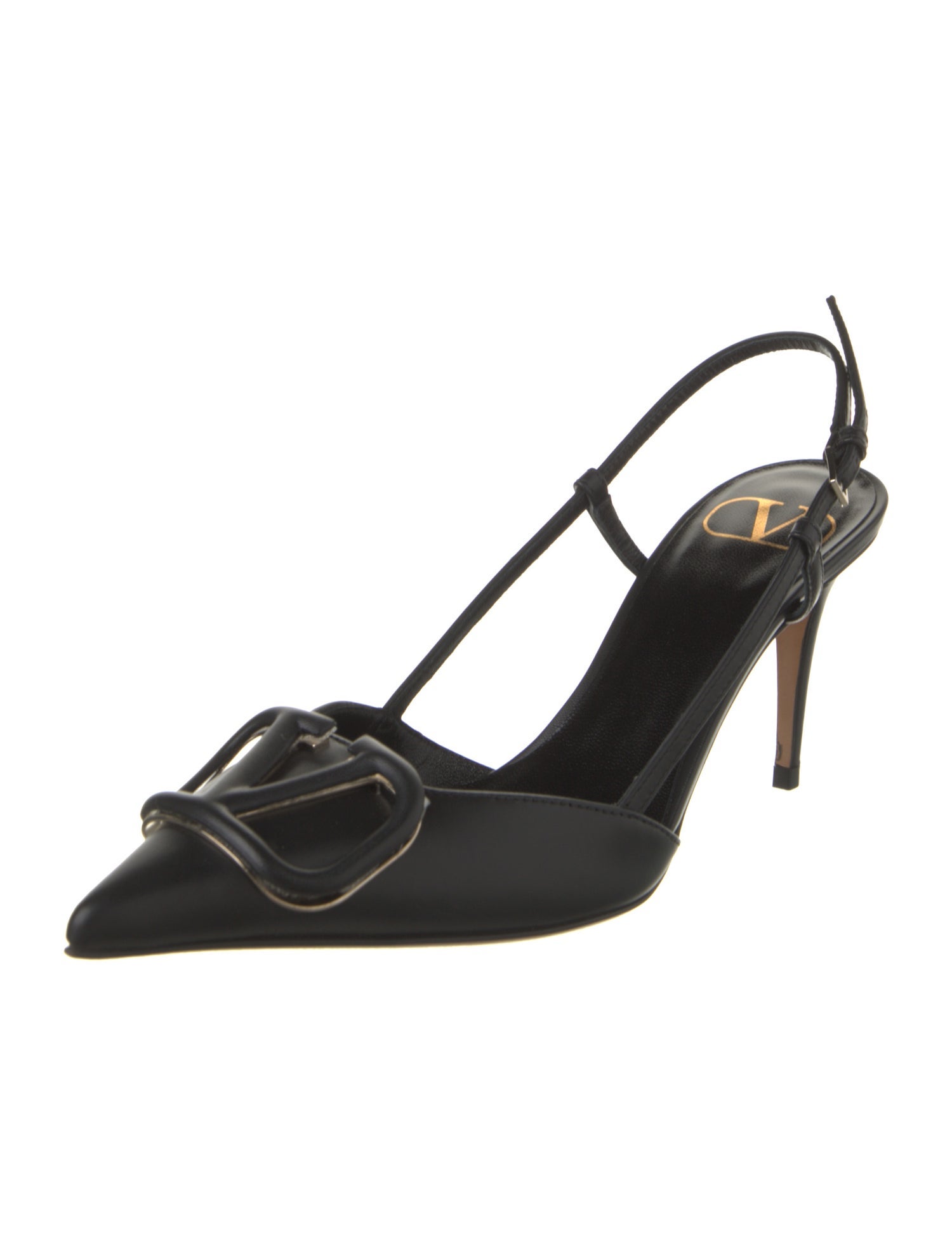 Valentino Leather Slingback Pumps w/ Tags