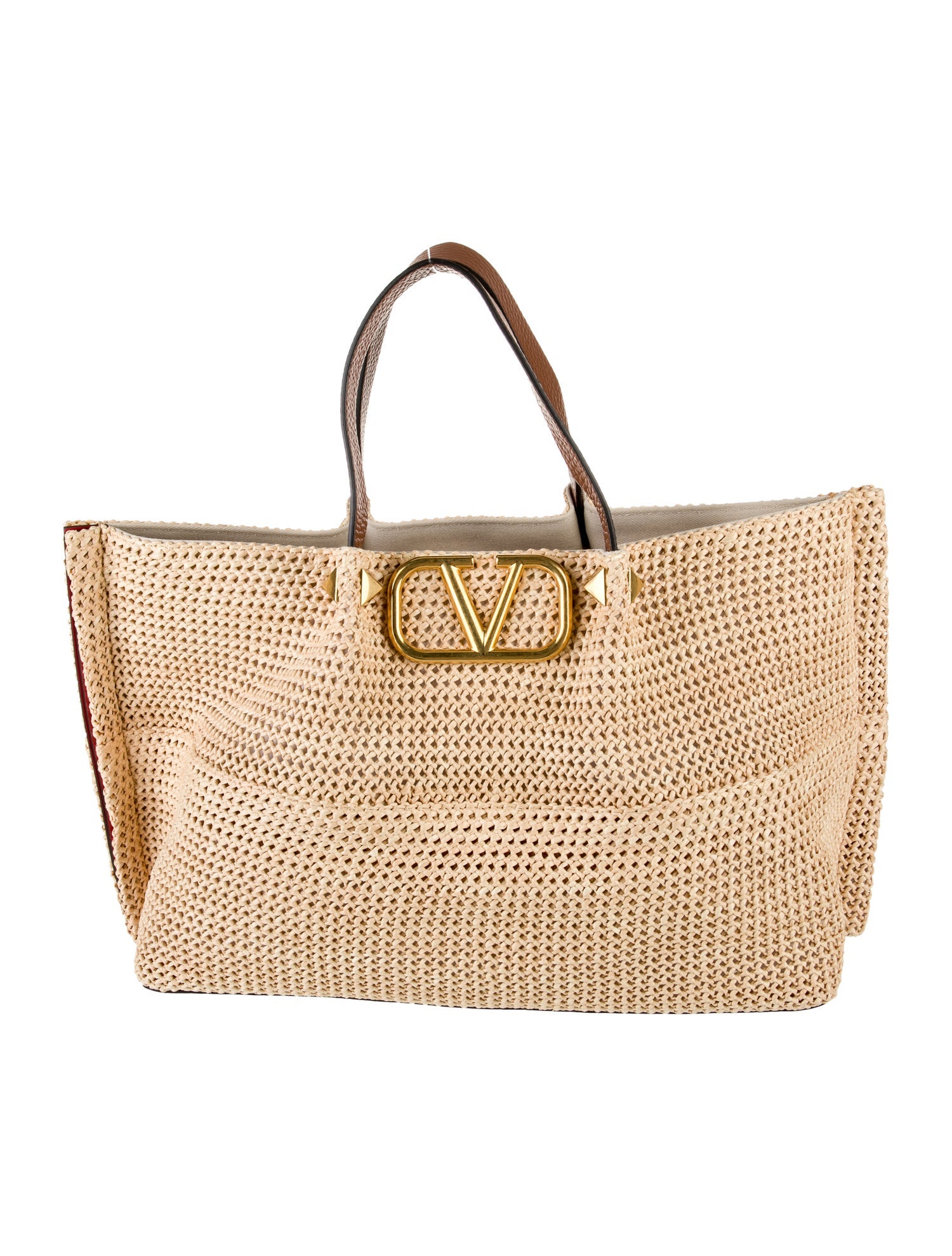 Valentino Raffia Top Handle Bag